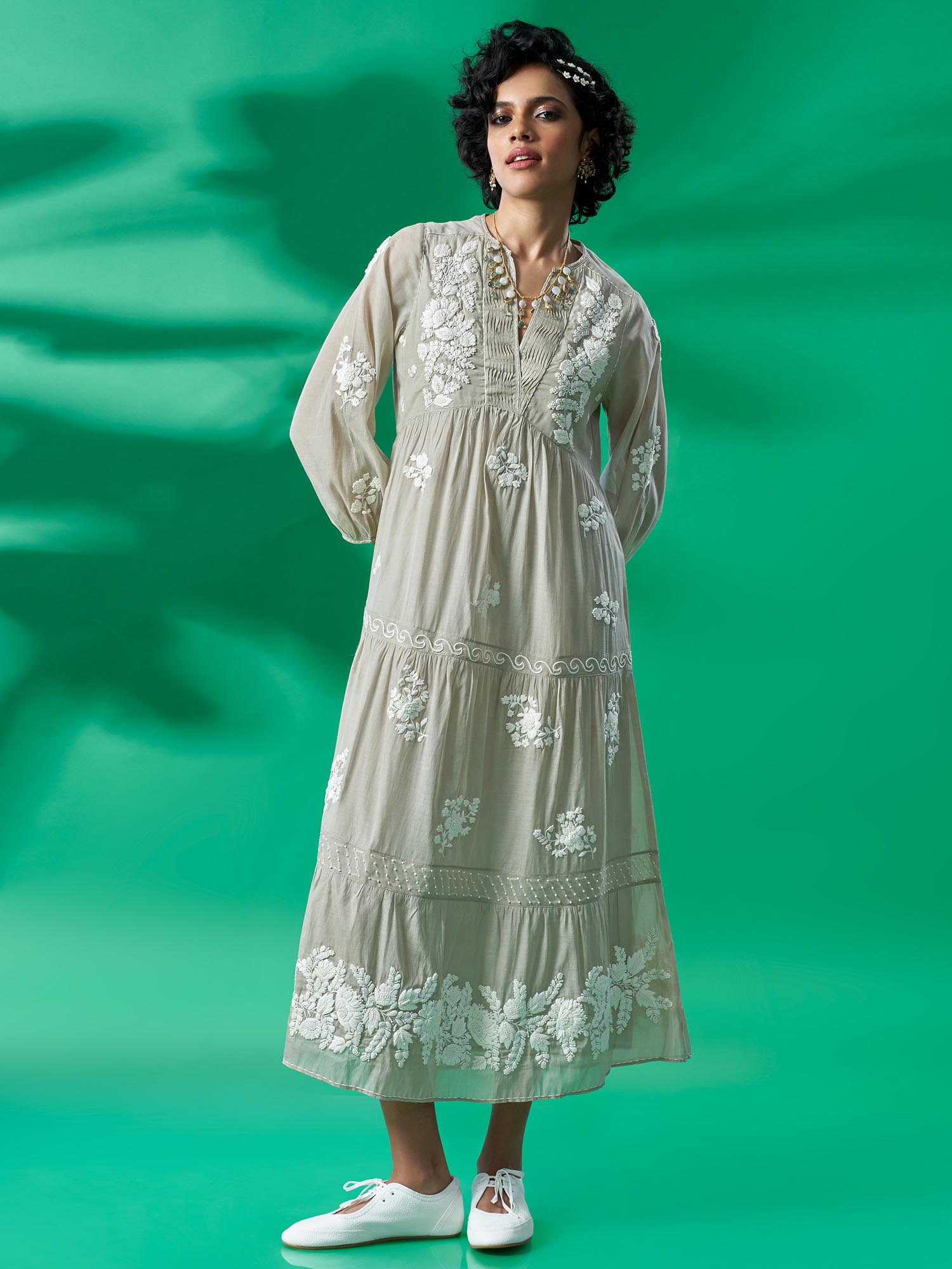 Amarvilas Cotton Silk Dress