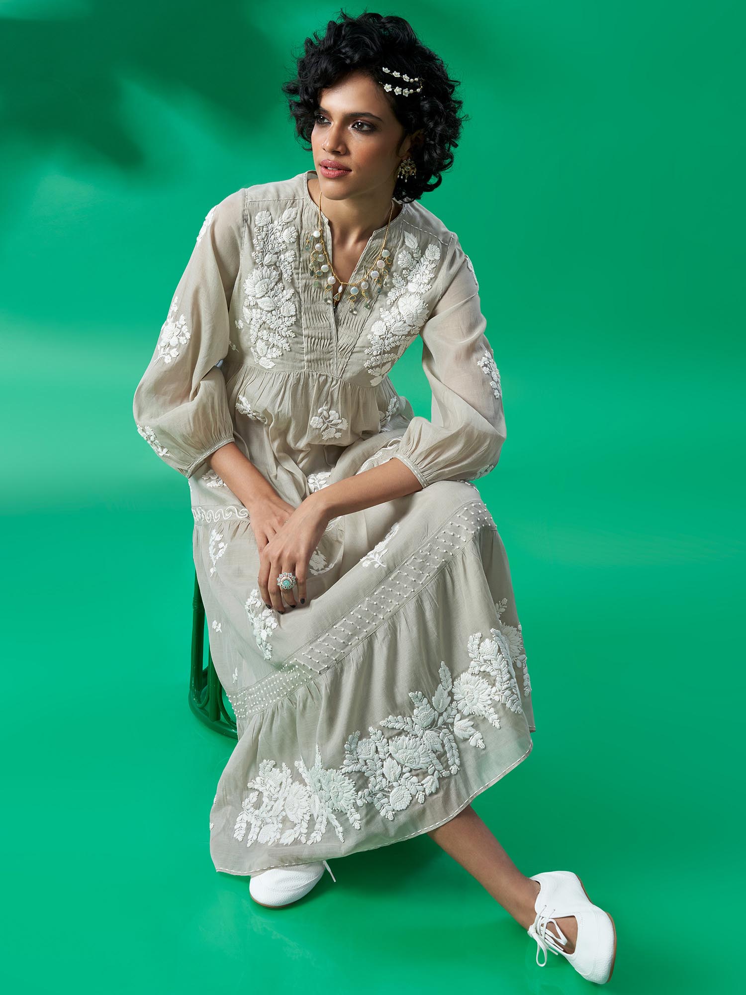 Amarvilas Cotton Silk Dress