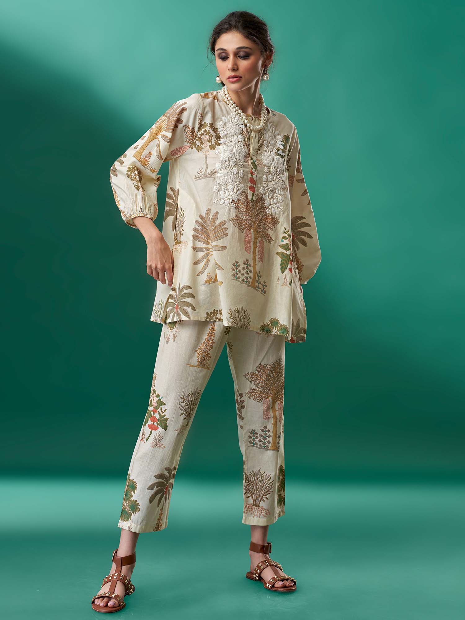 Botanica Cotton Print Pants