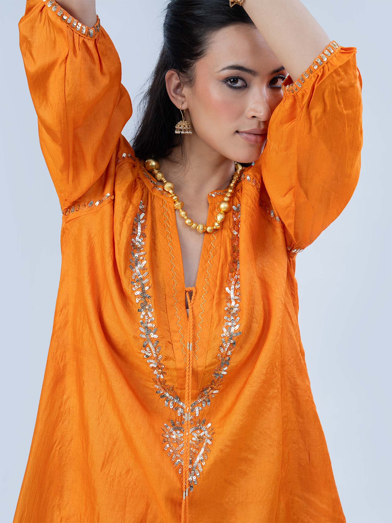 Helios Washed Handloom Tussar Silk Twinset