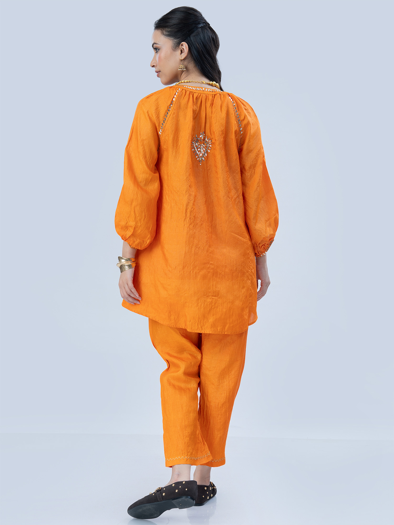 Helios Washed Handloom Tussar Silk Twinset