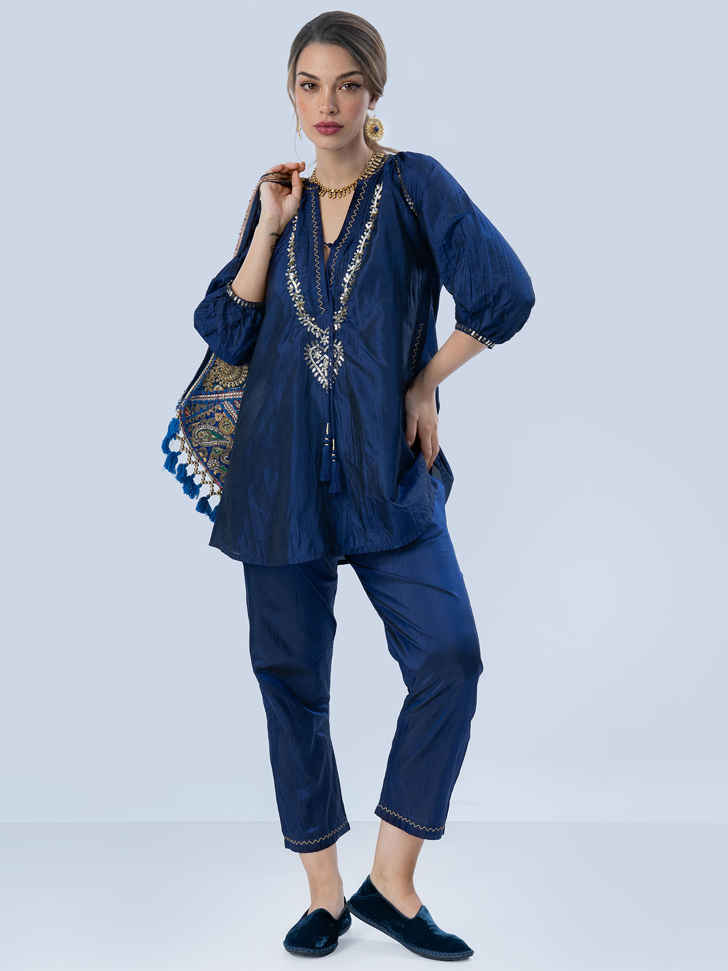 Helios Washed Mulberry Silk Twinset