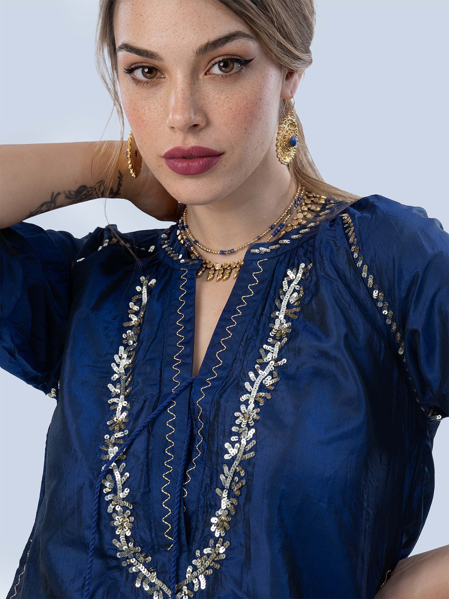 Helios Washed Mulberry Silk Twinset