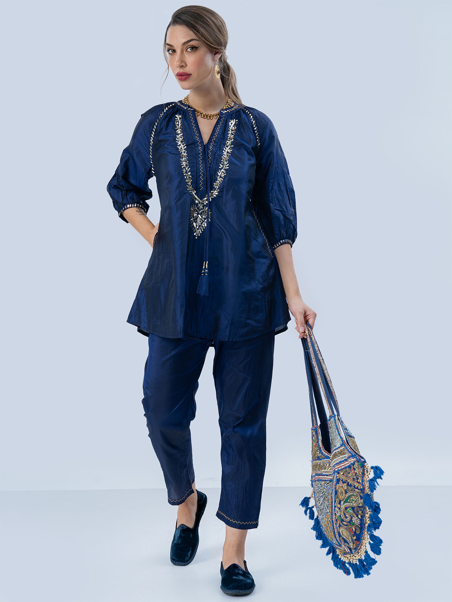 Helios Washed Mulberry Silk Twinset