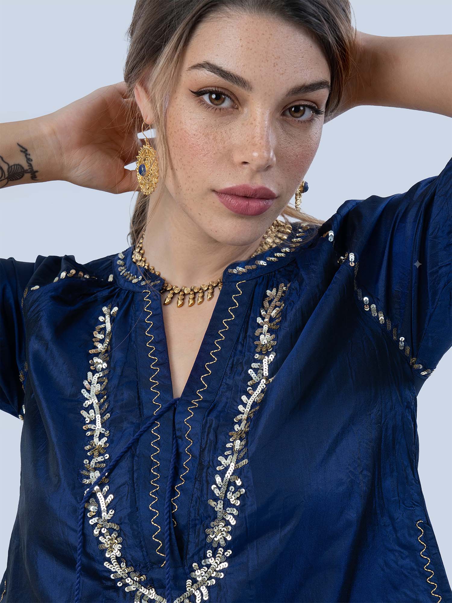 Helios Washed Mulberry Silk Twinset