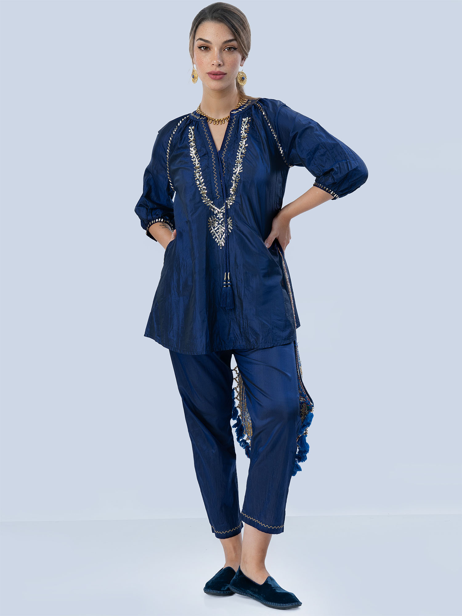 Helios Washed Mulberry Silk Twinset