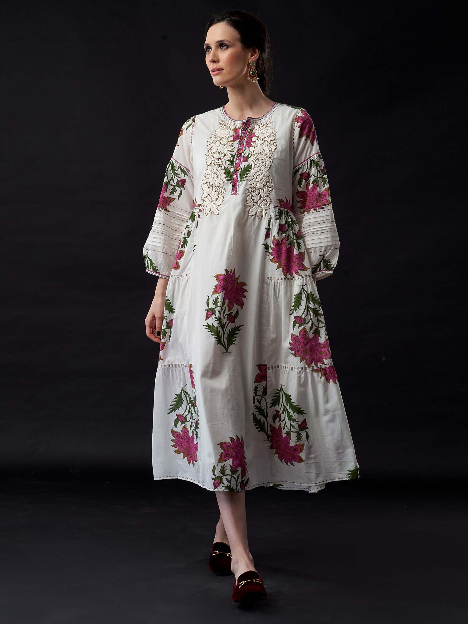 Humsafar Cotton Print  Dress