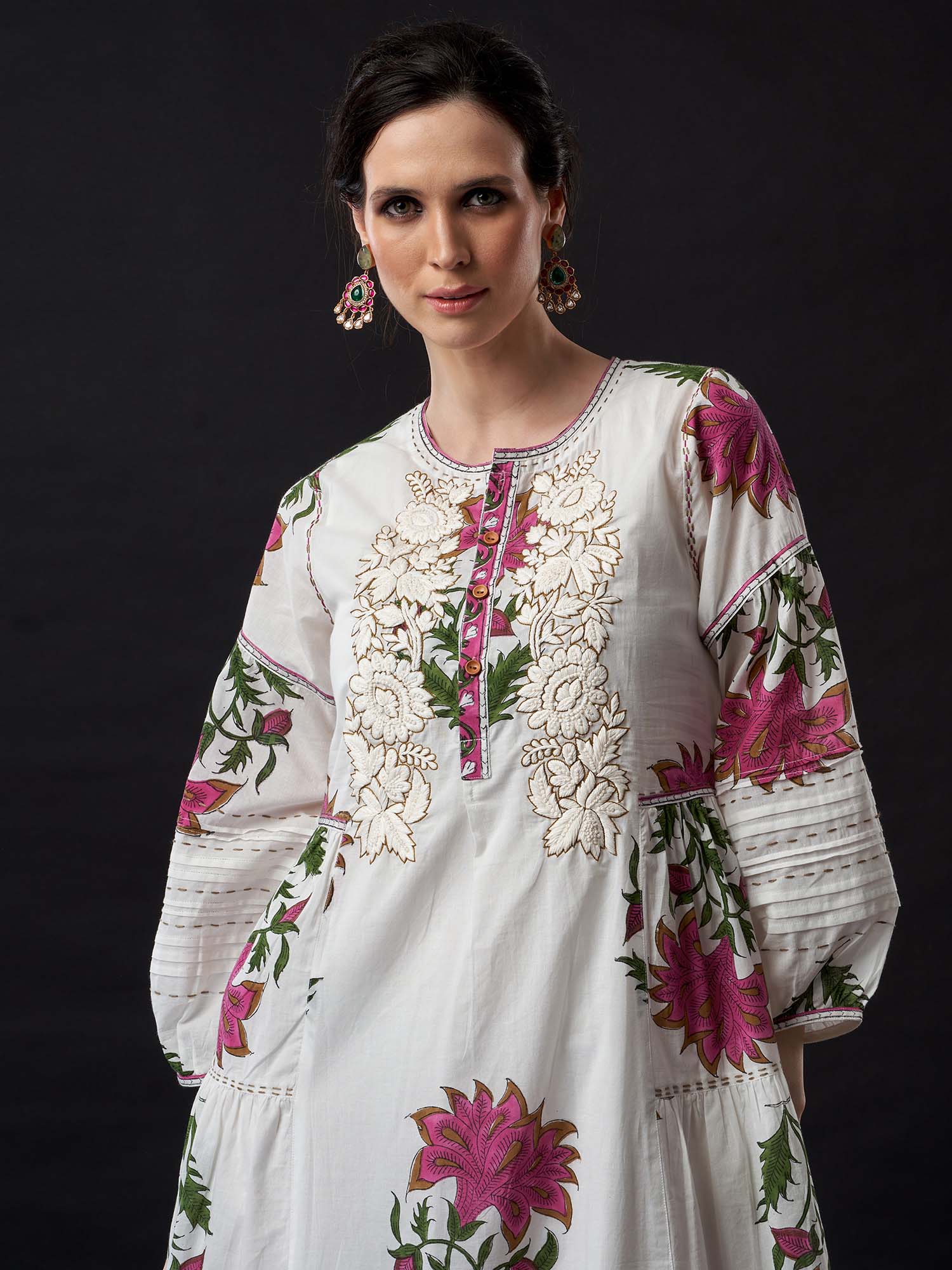 Humsafar Cotton Print  Dress