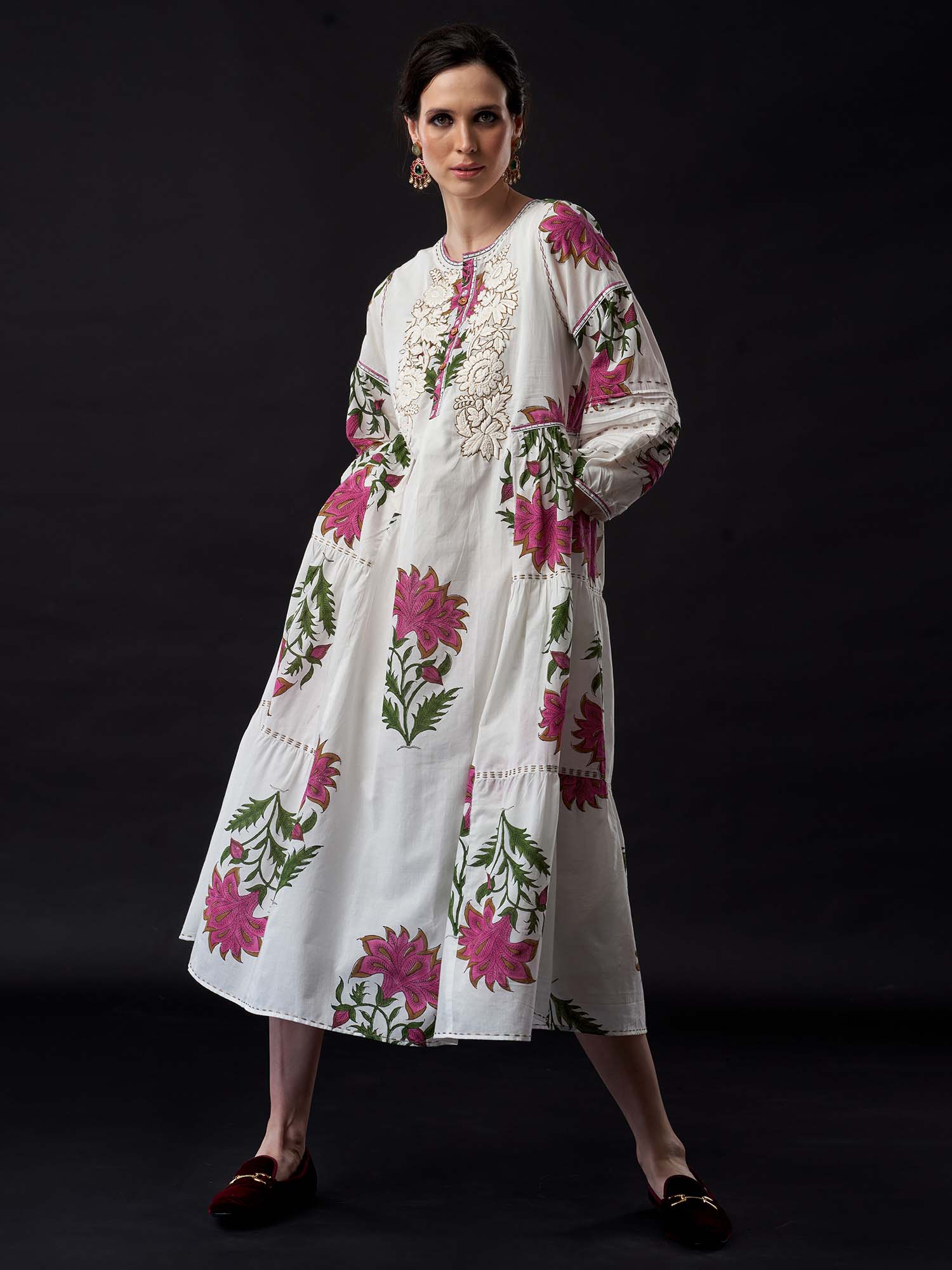 Humsafar Cotton Print  Dress