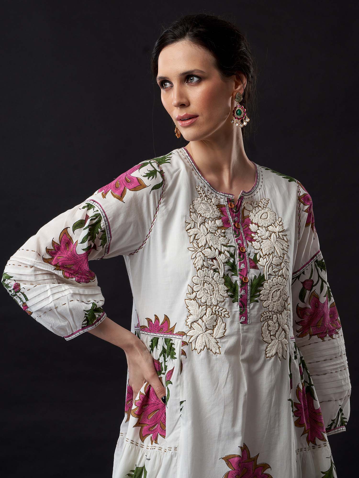 Humsafar Cotton Print  Dress