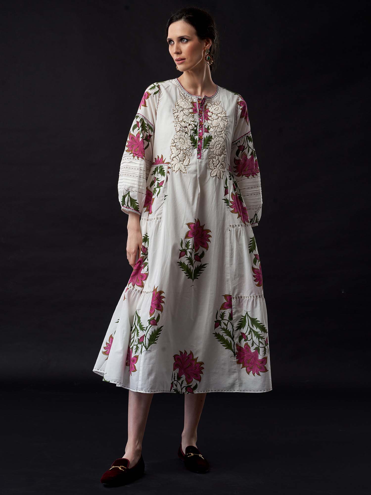Humsafar Cotton Print  Dress