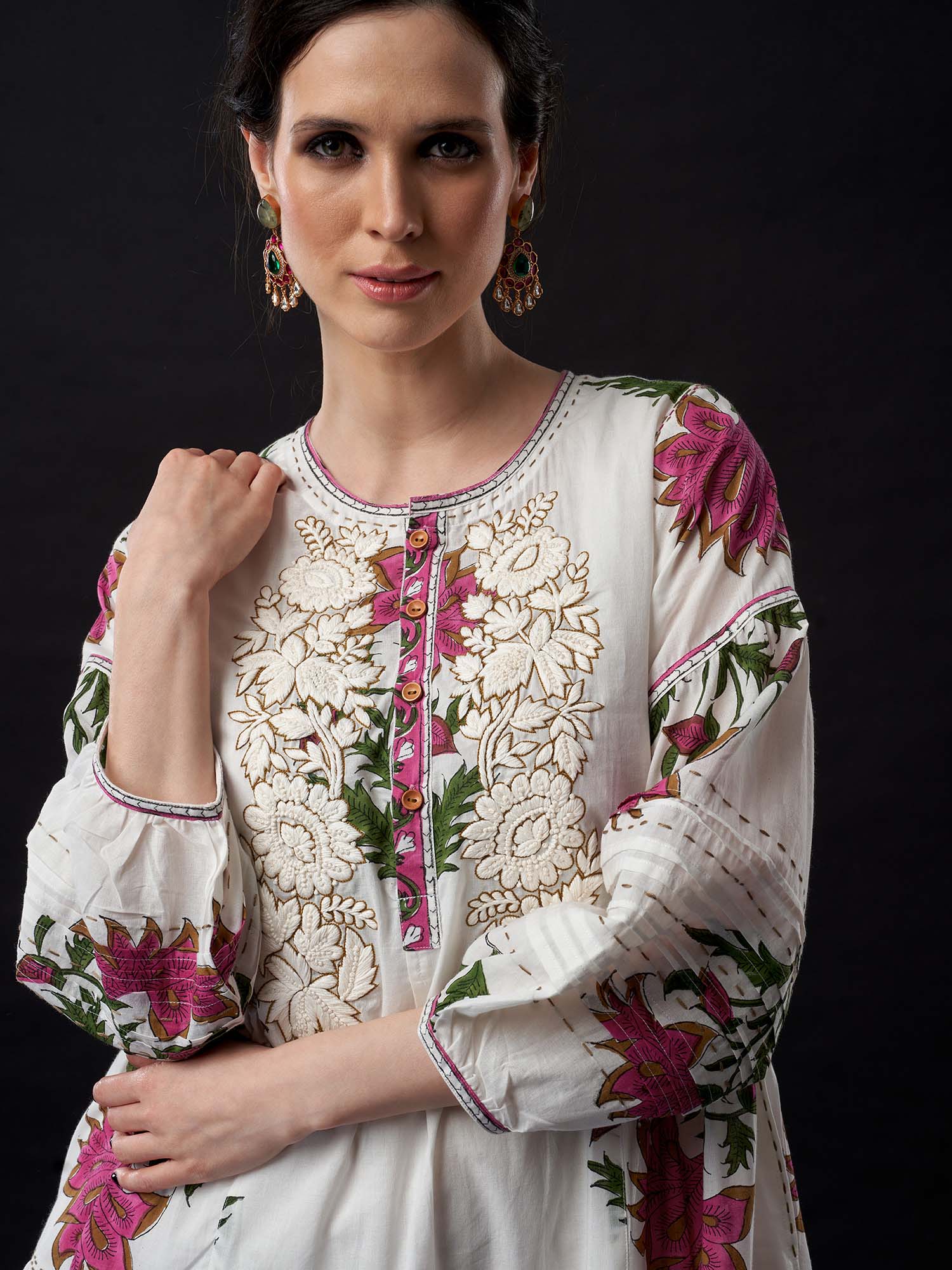 Humsafar Cotton Print  Dress