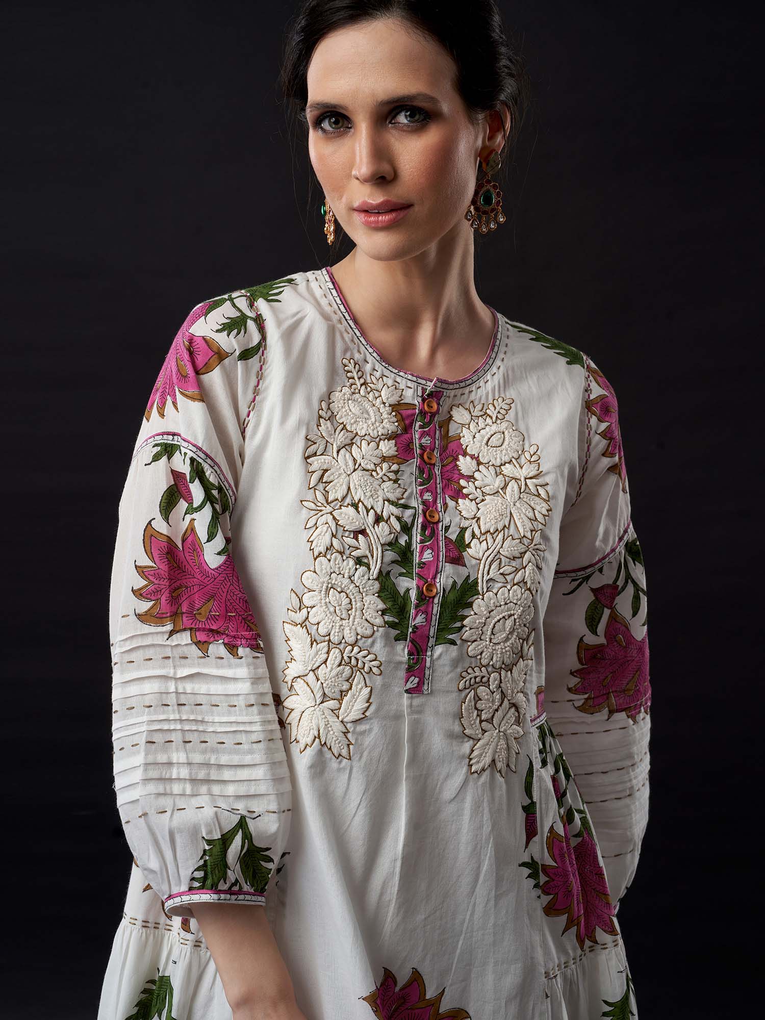 Humsafar Cotton Print  Dress