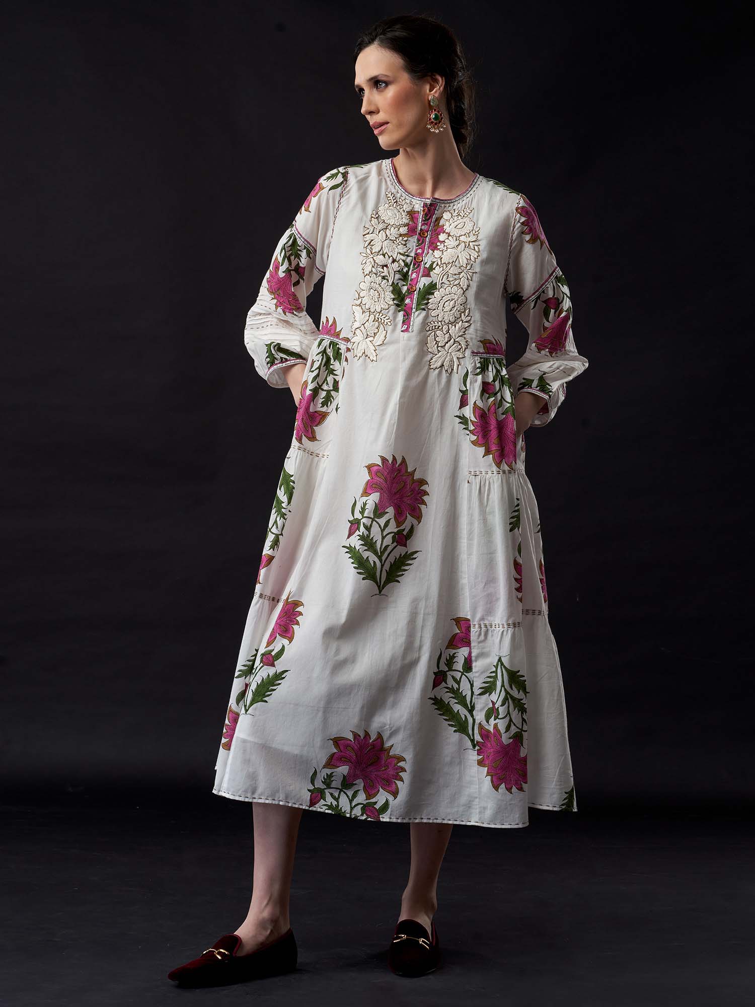Humsafar Cotton Print  Dress