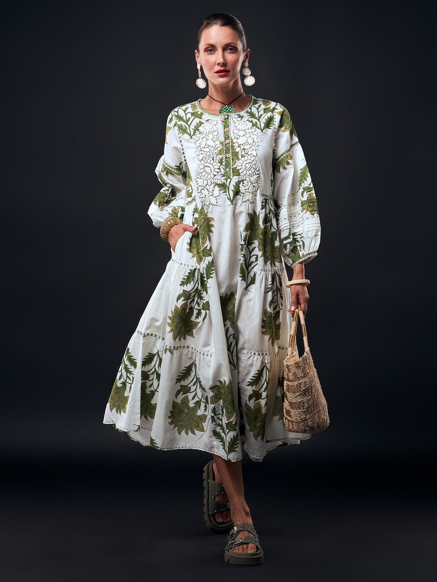 Humsafar Cotton Print Dress