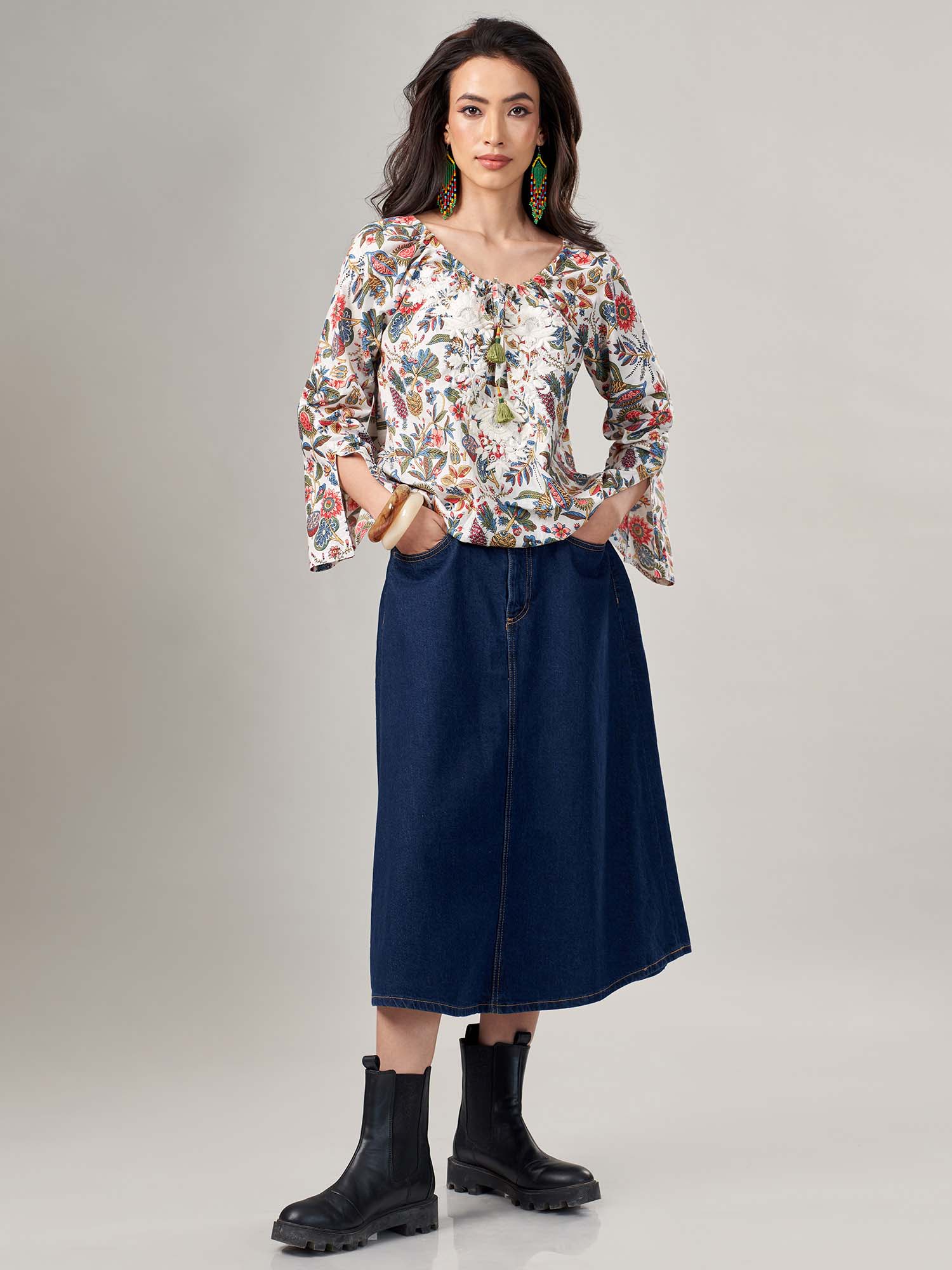Isola Elasticated Cotton Top