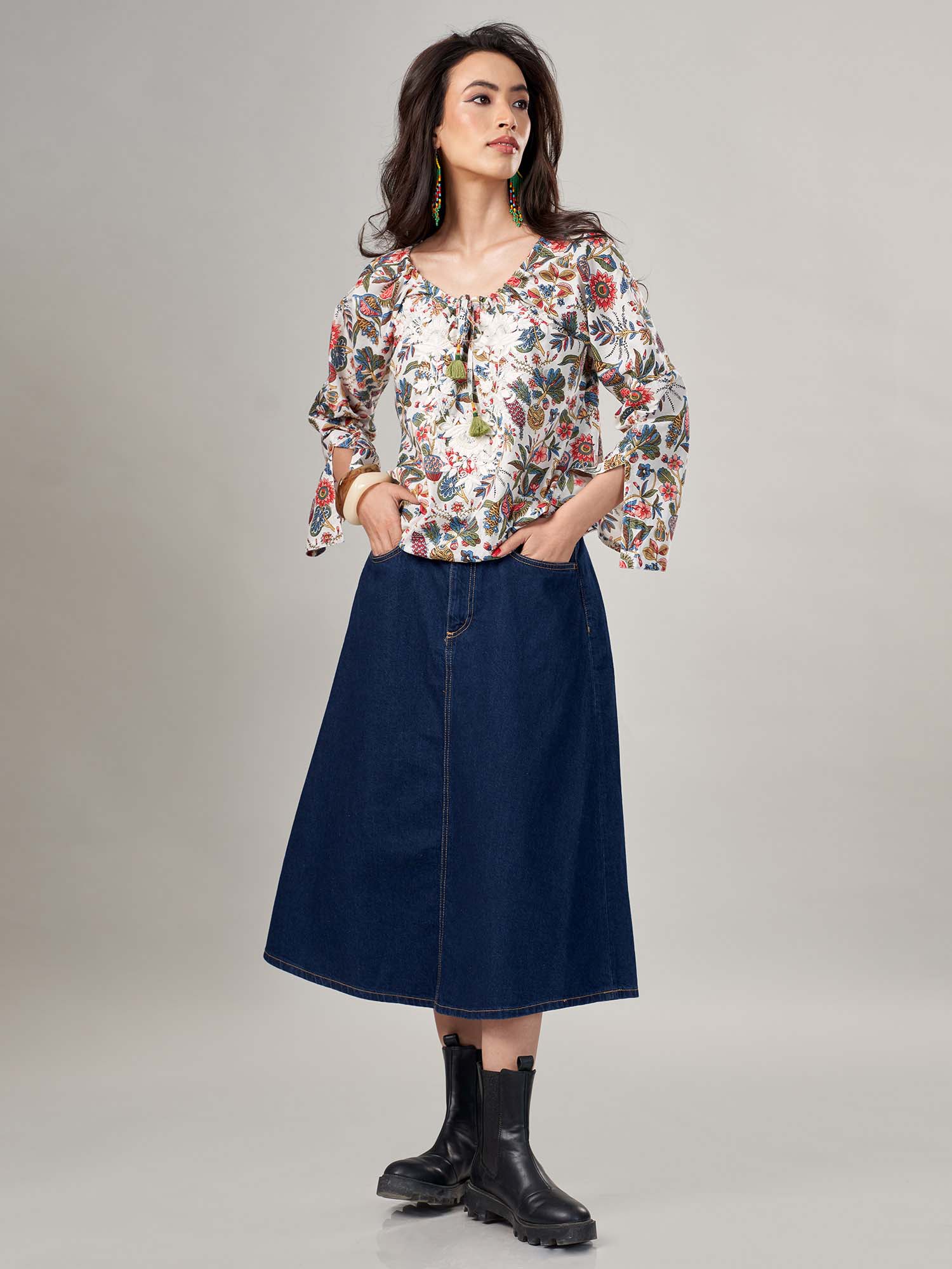 Isola Elasticated Cotton Top