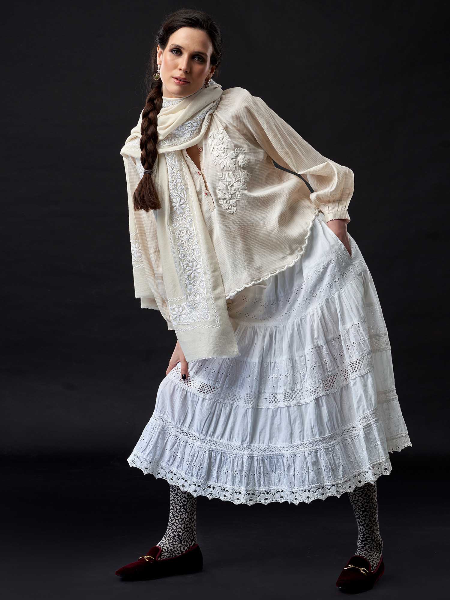 Jaunpore Handspun Pashmina Shawl