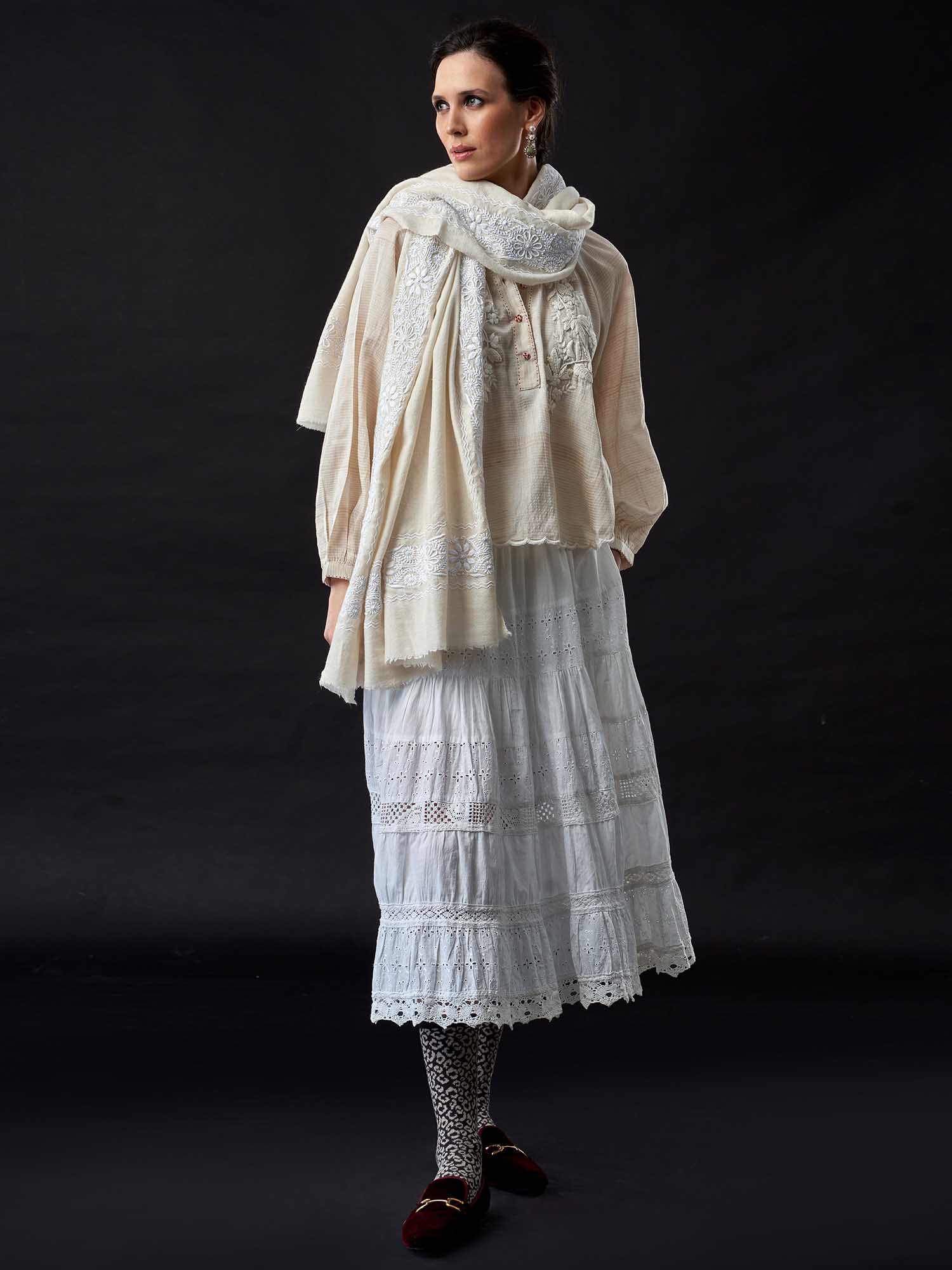 Jaunpore Handspun Pashmina Shawl