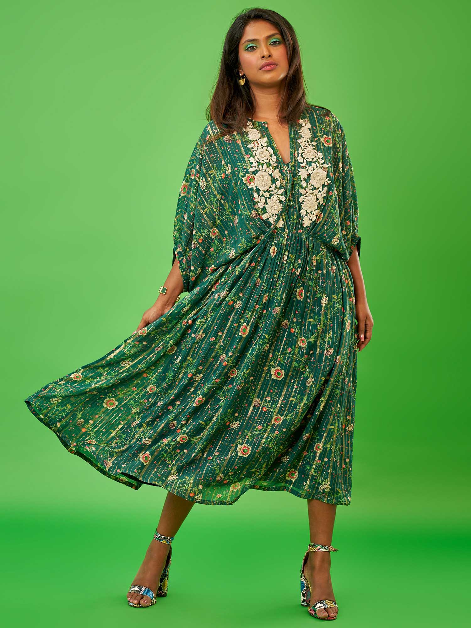 Kiku Georgette Silk Kaftan