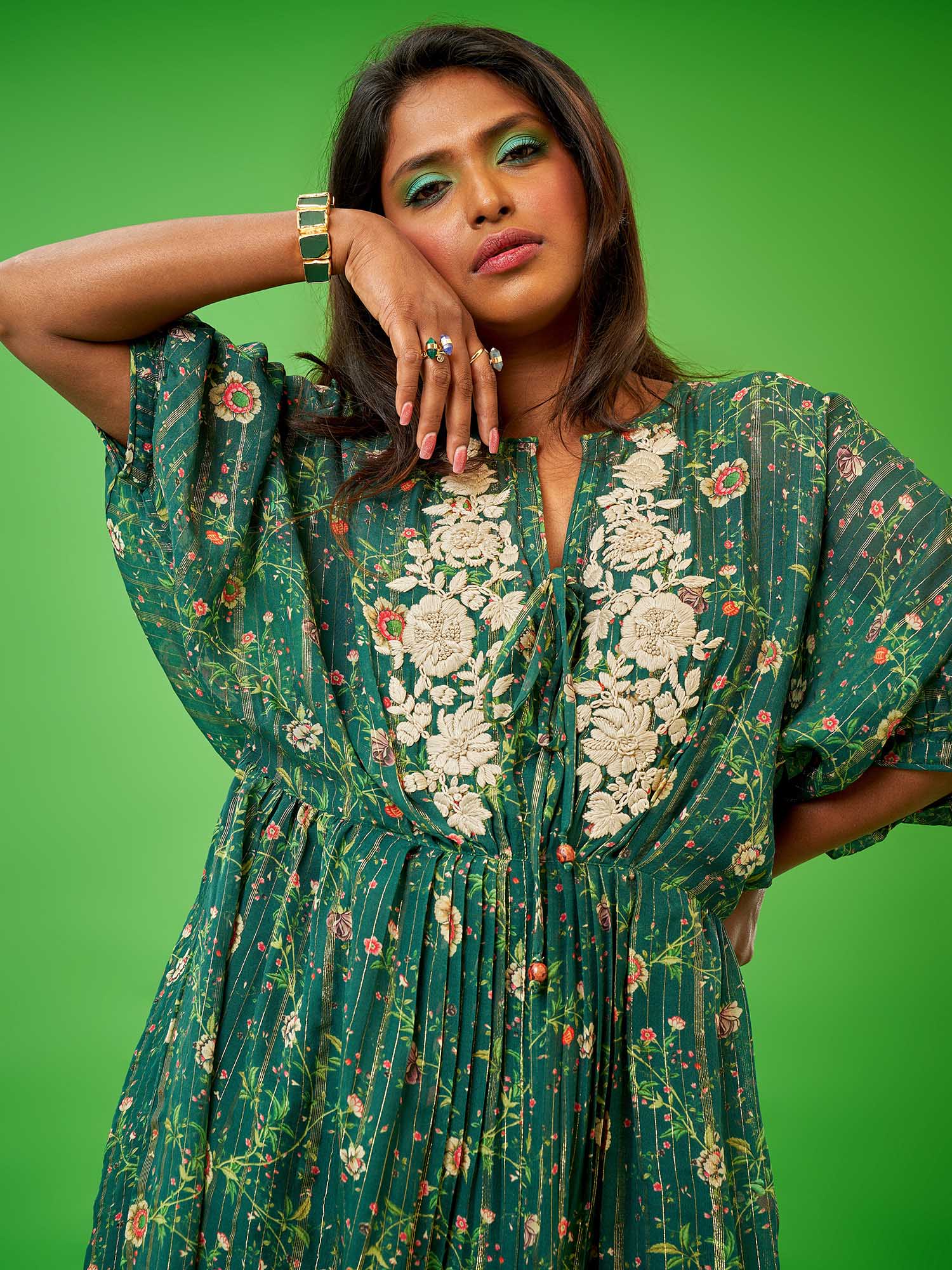 Kiku Georgette Silk Kaftan