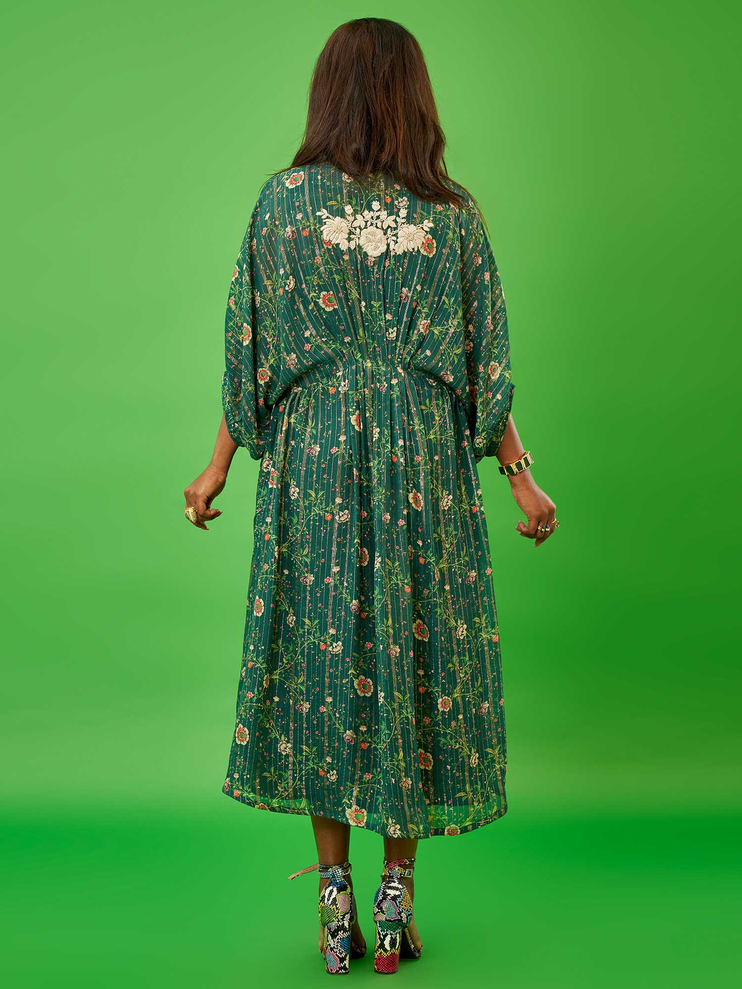 Kiku Georgette Silk Kaftan