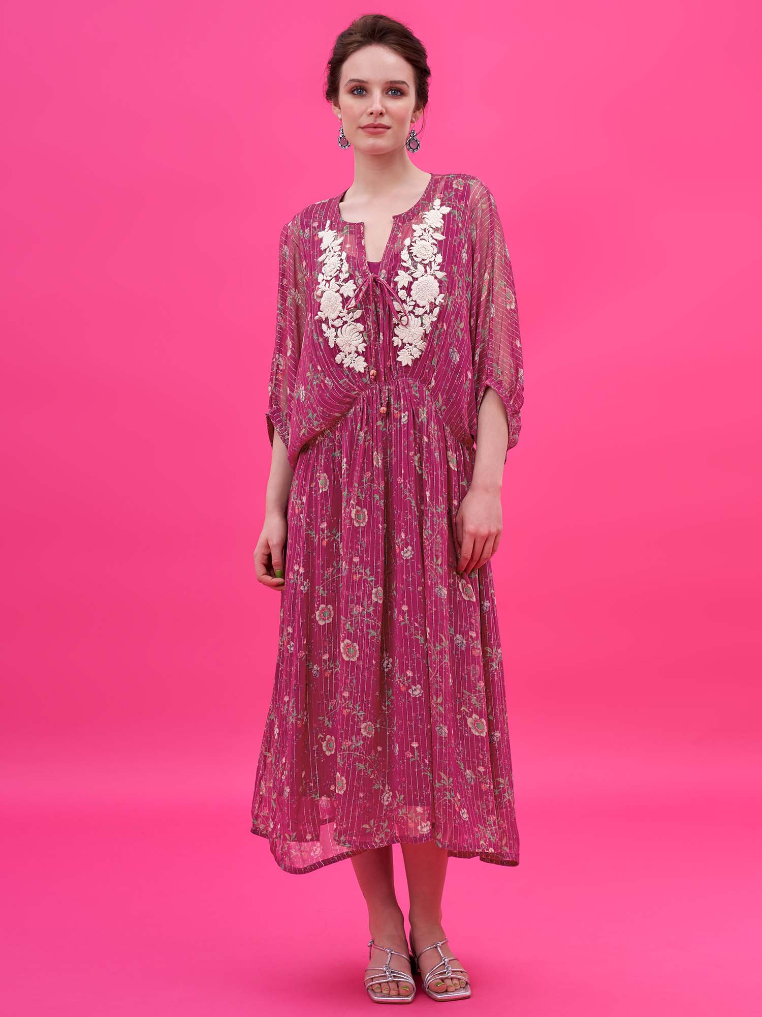 Kiku Georgette Silk Kaftan