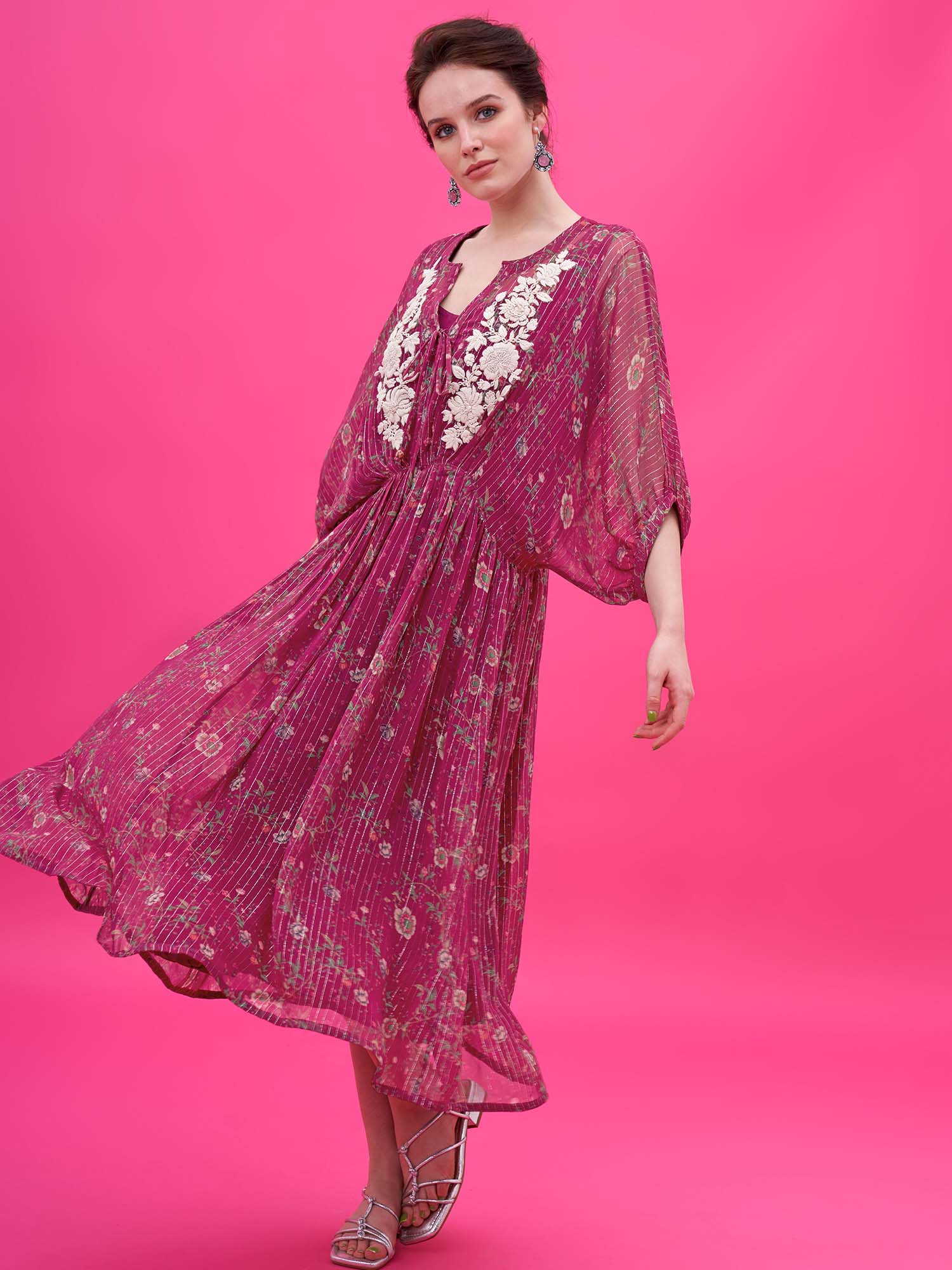Kiku Georgette Silk Kaftan