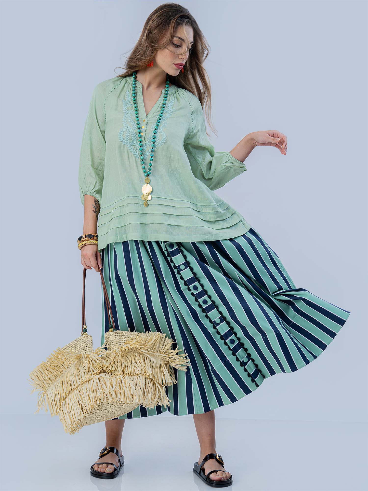 Liesse Patterned Silk Top