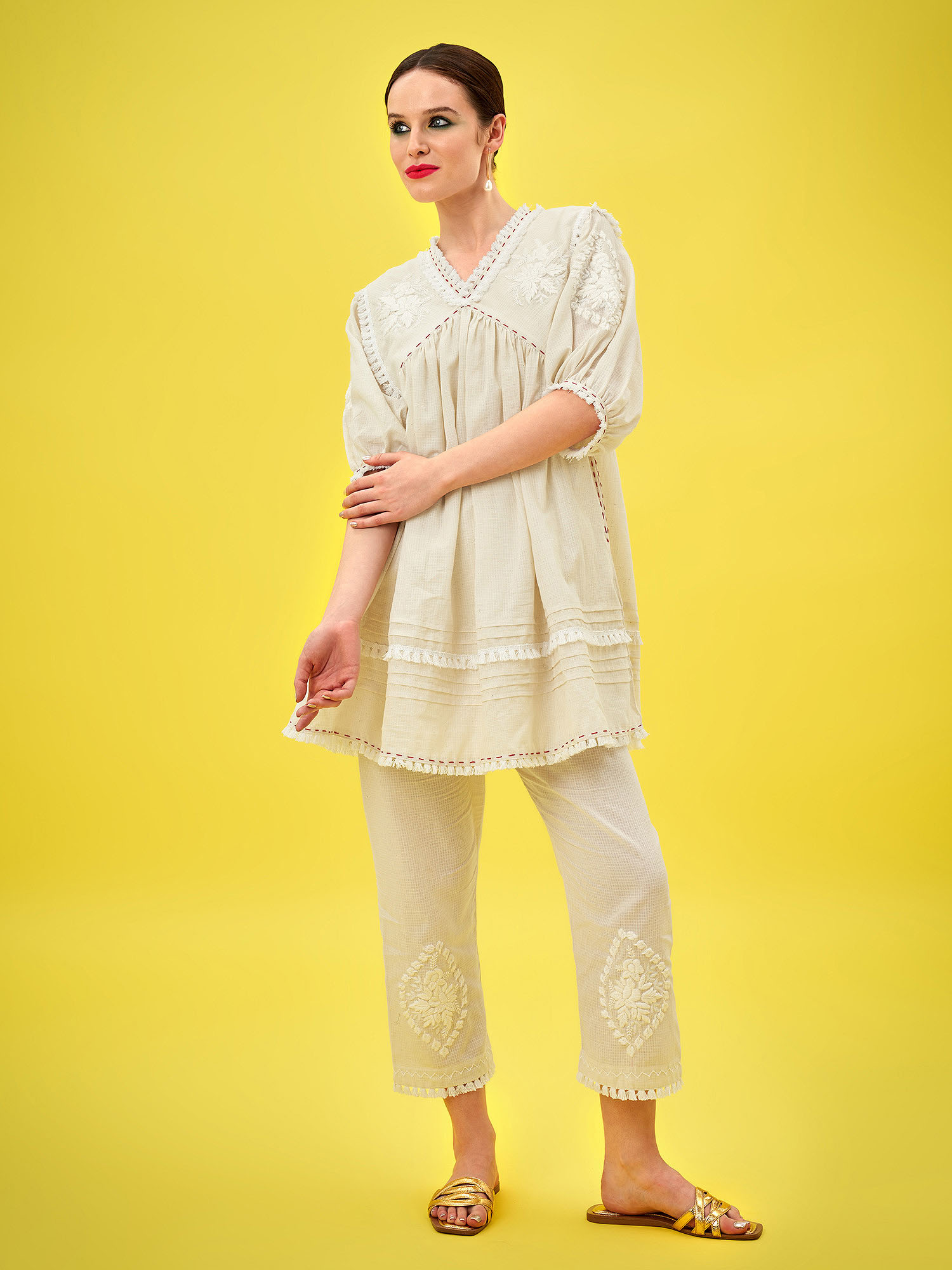 MOOMIN HANDLOOM DORIA COTTON PANTS