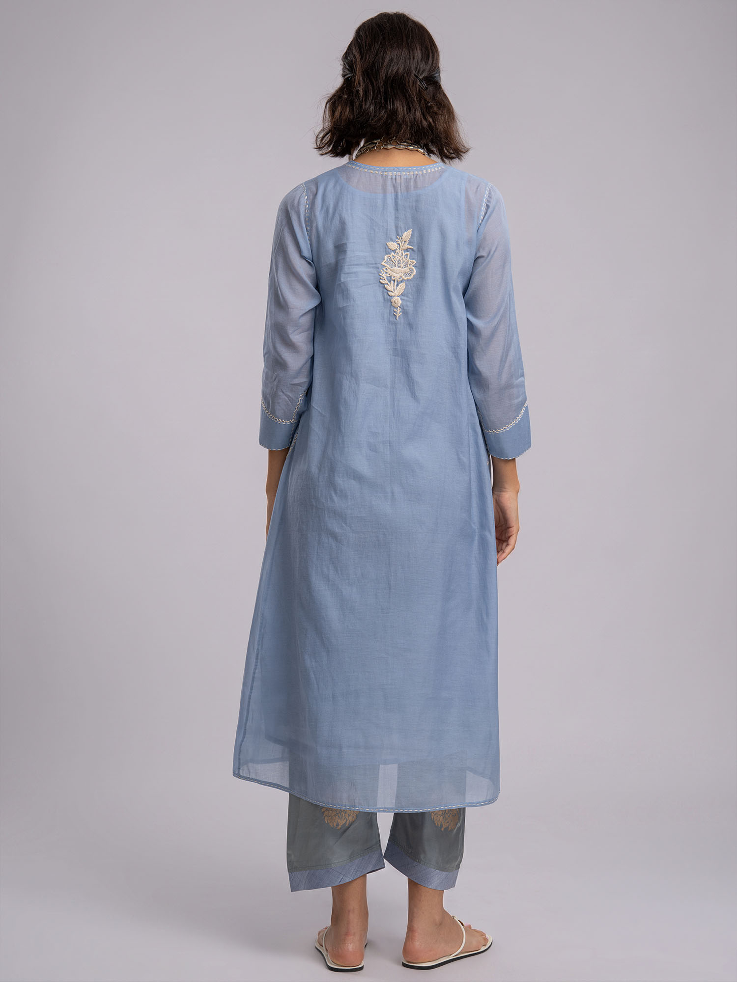 Mabrouk Handloom Cotton Silk Dress