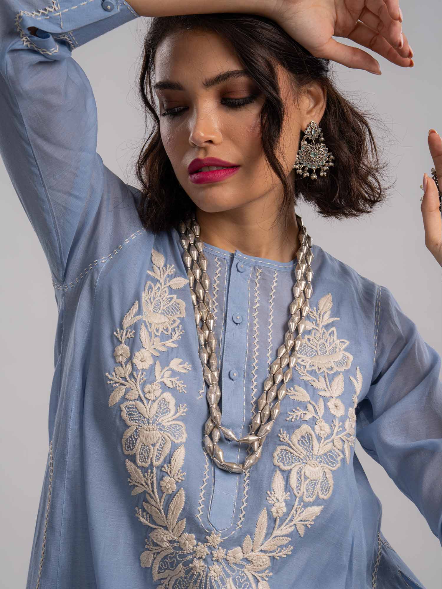 Mabrouk Handloom Cotton Silk Dress