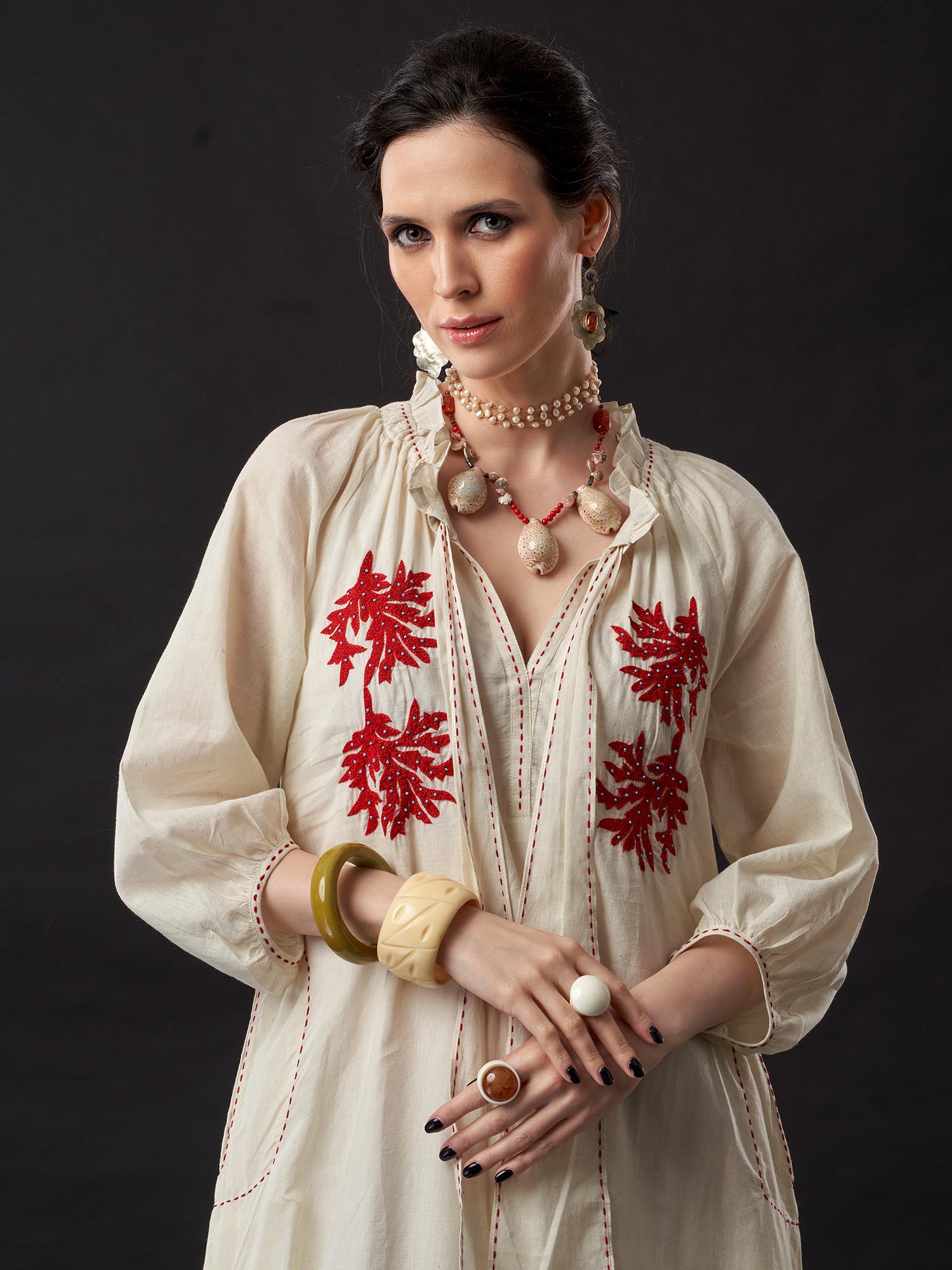 Mariner Handloom Cotton Kaftan