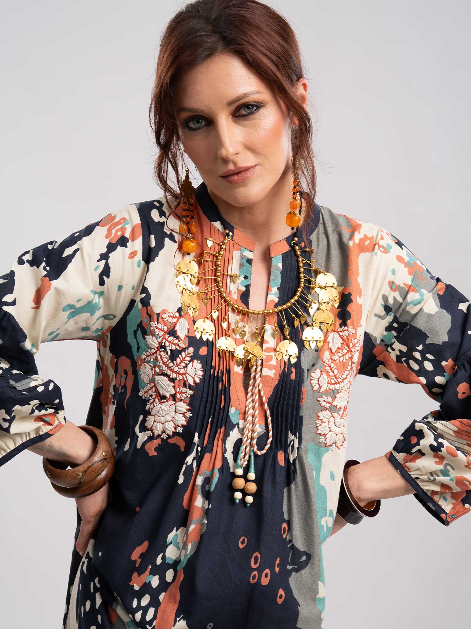 Mehraab Cotton Print Dress