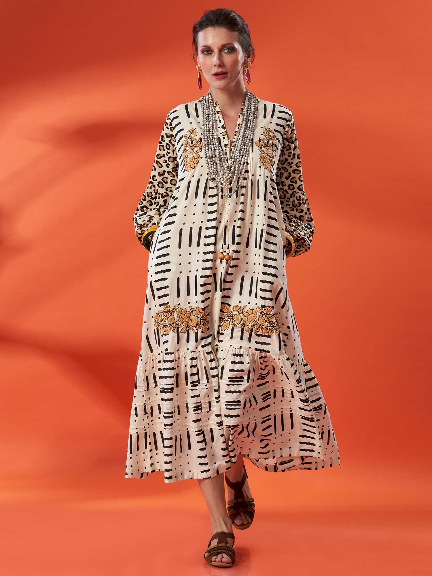 Mehraab Cotton Print Dress