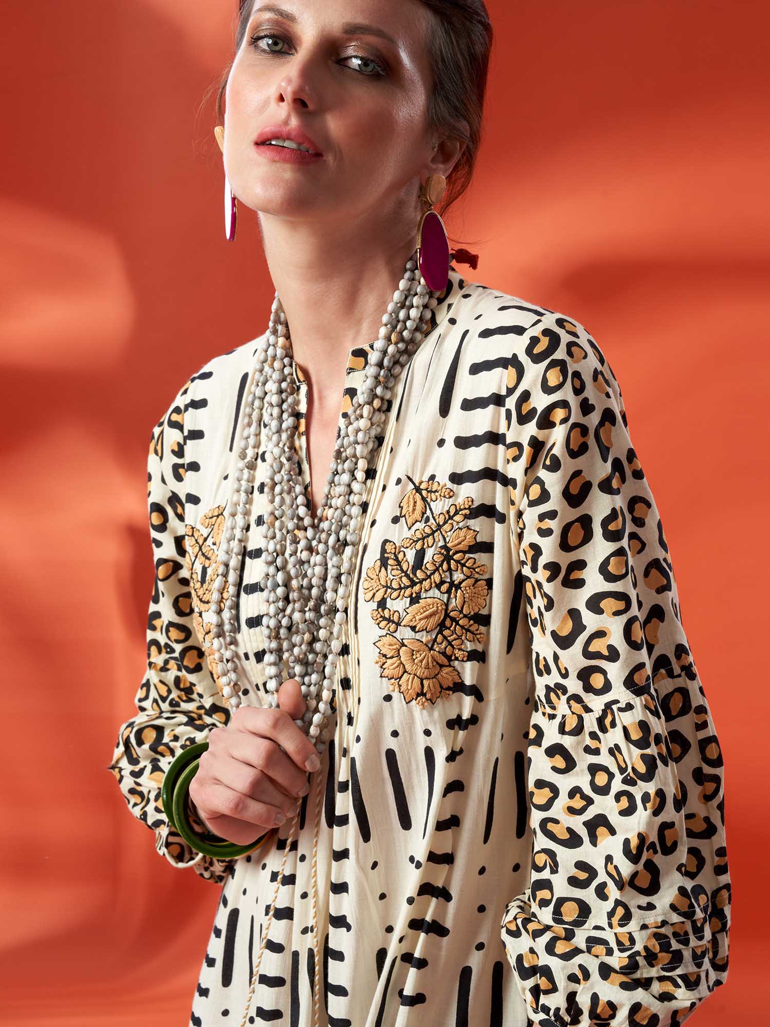 Mehraab Cotton Print Dress