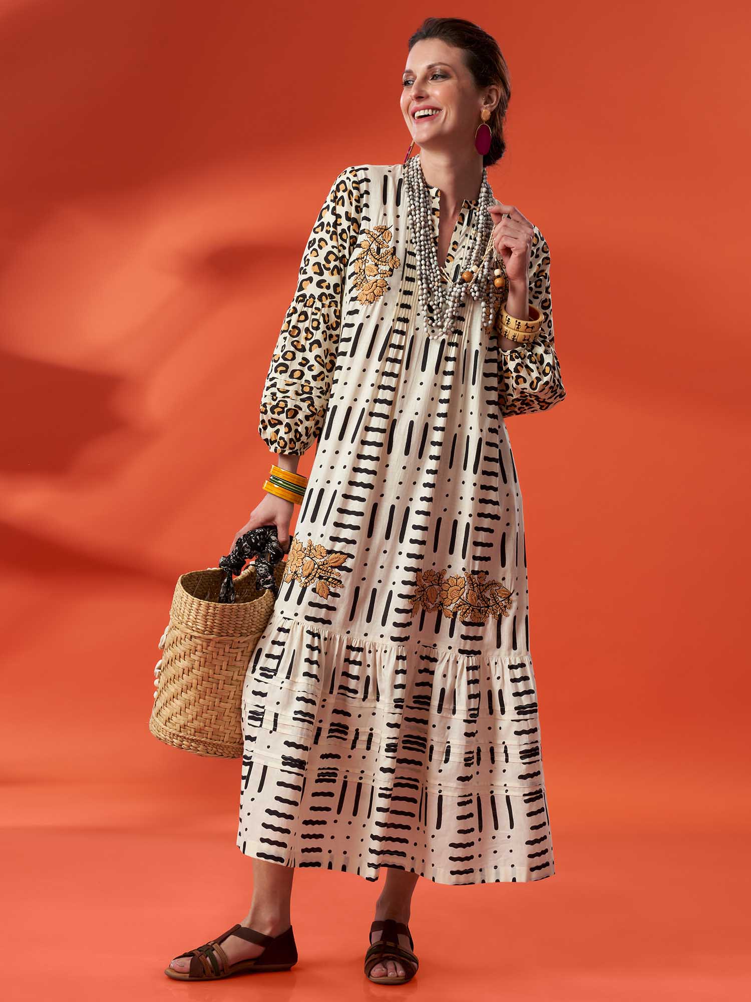 Mehraab Cotton Print Dress