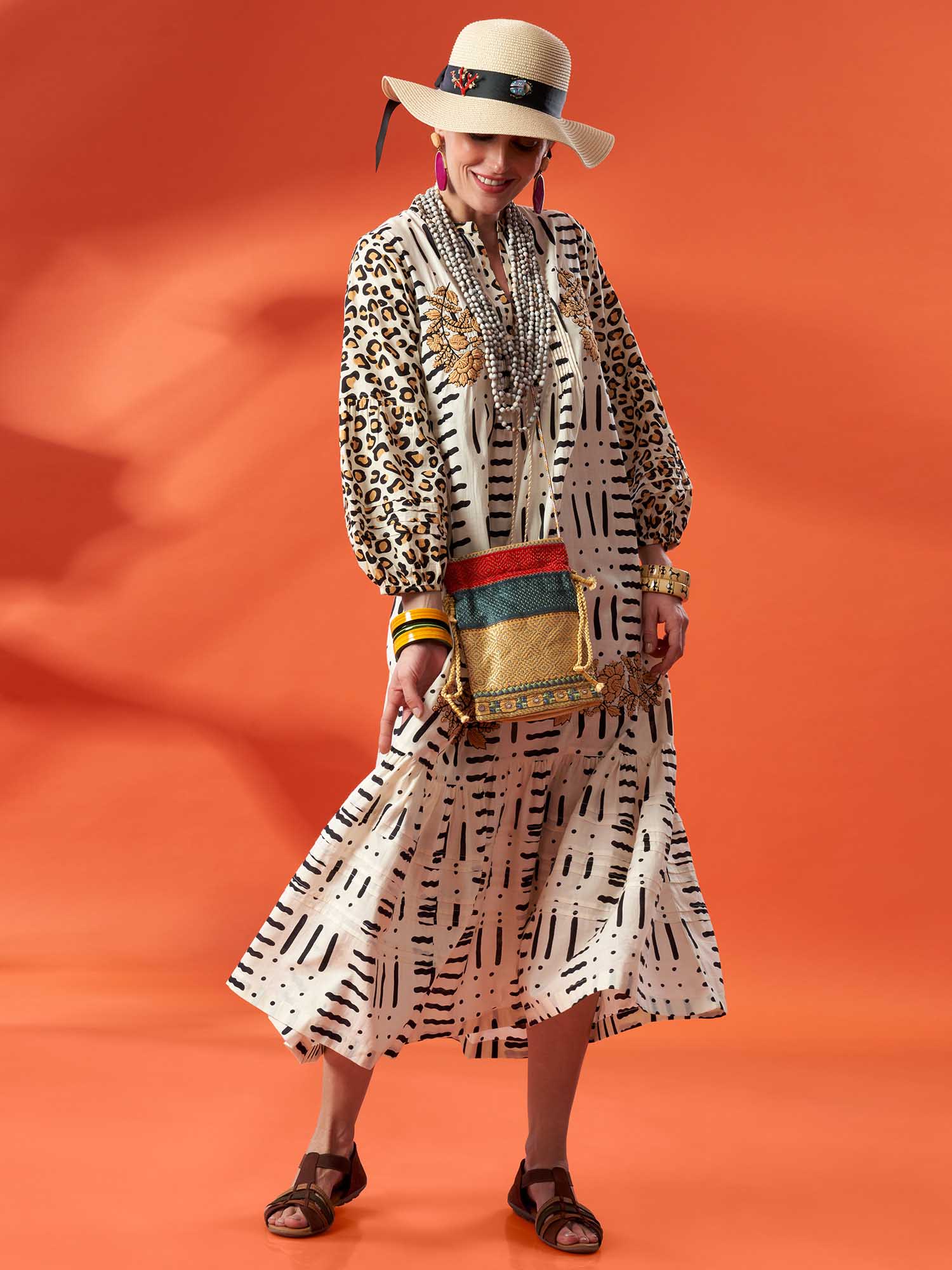 Mehraab Cotton Print Dress