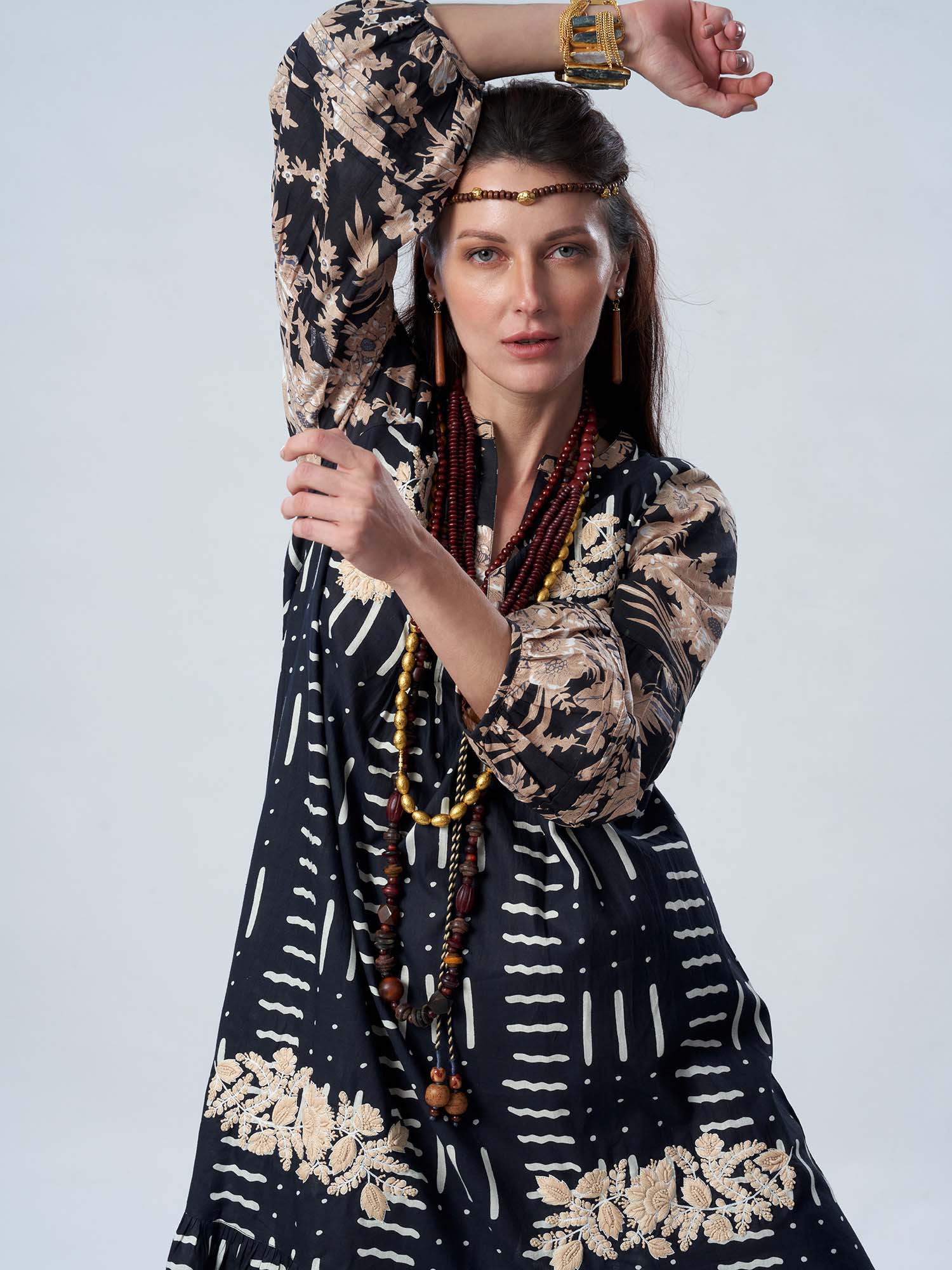 Mehraab Cotton Print Dress