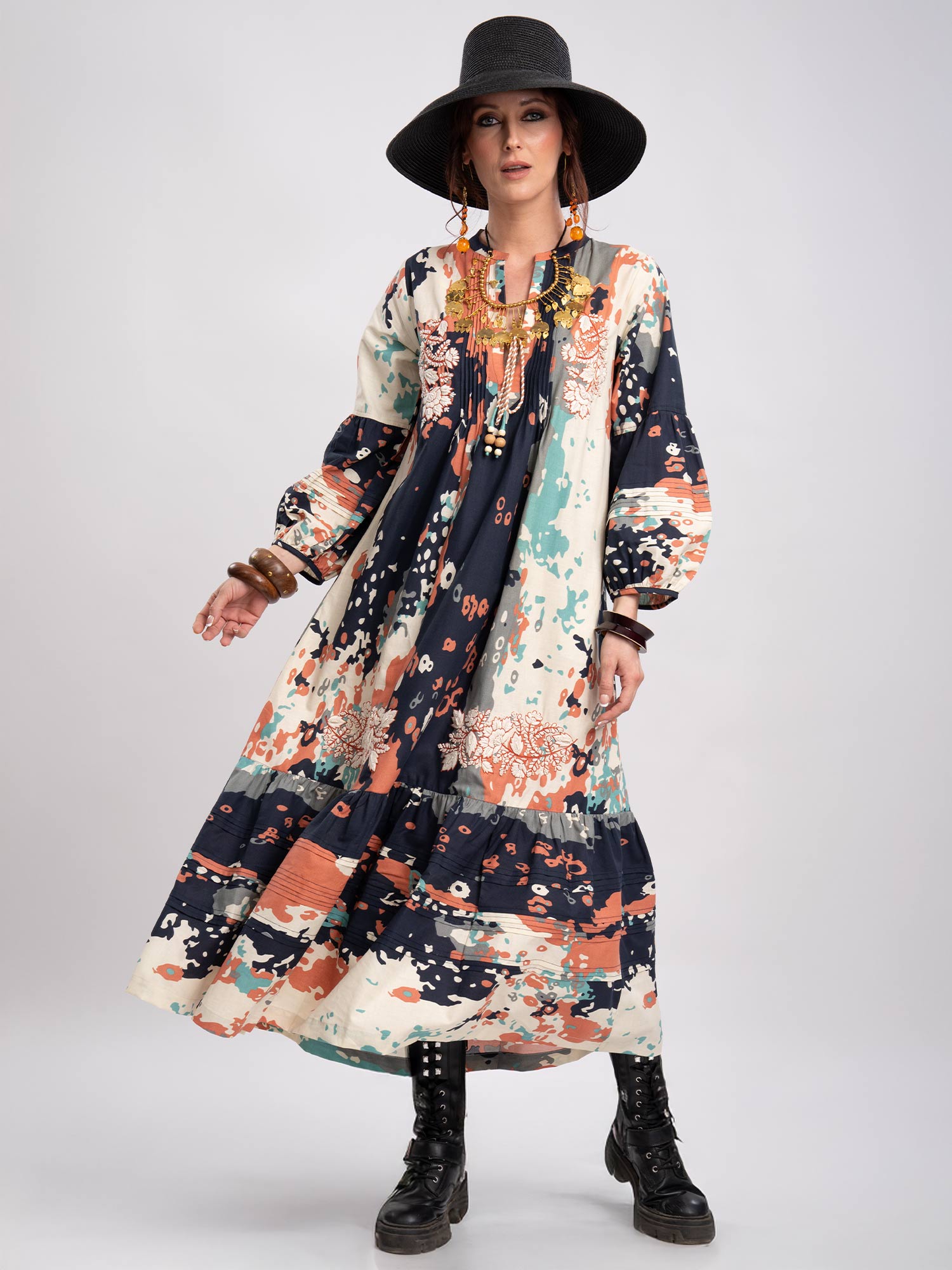 Mehraab Cotton Print Dress