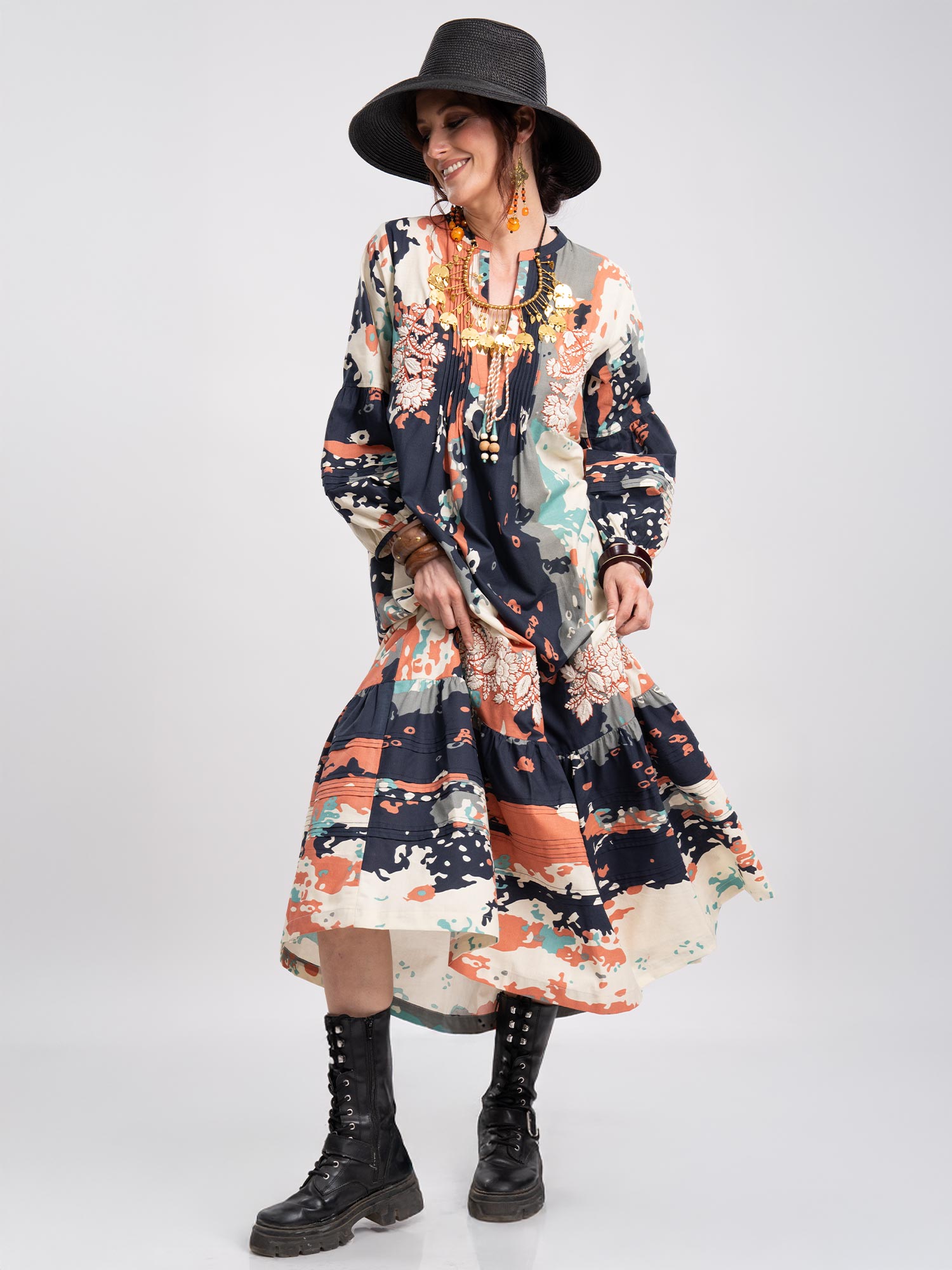 Mehraab Cotton Print Dress