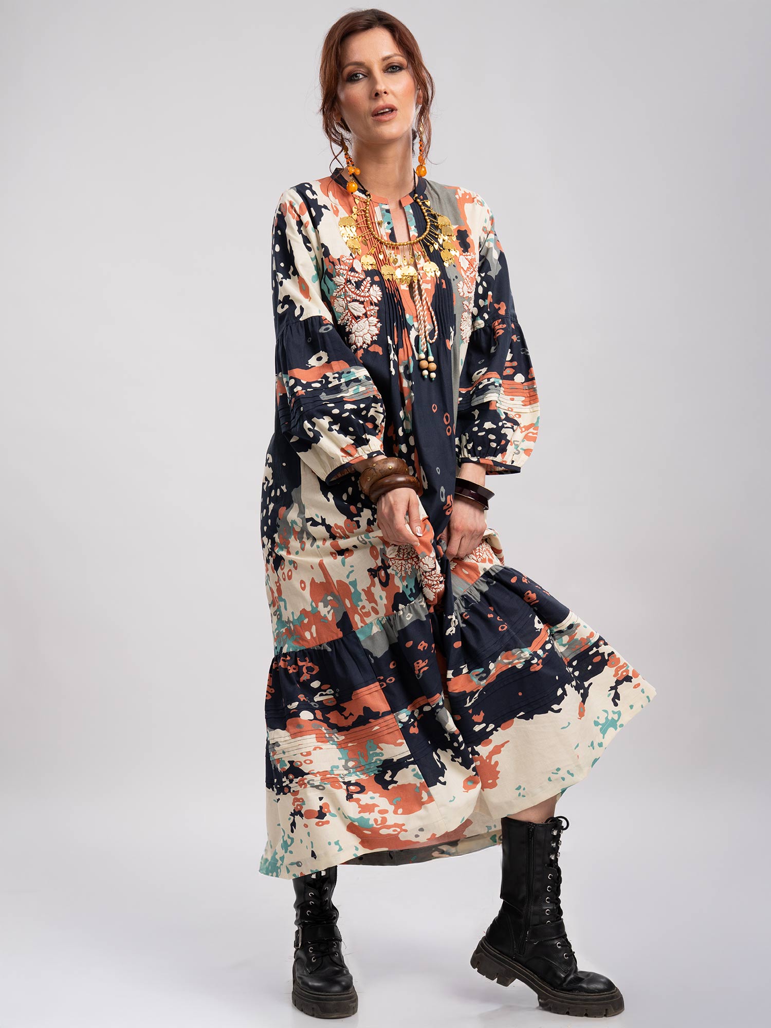 Mehraab Cotton Print Dress