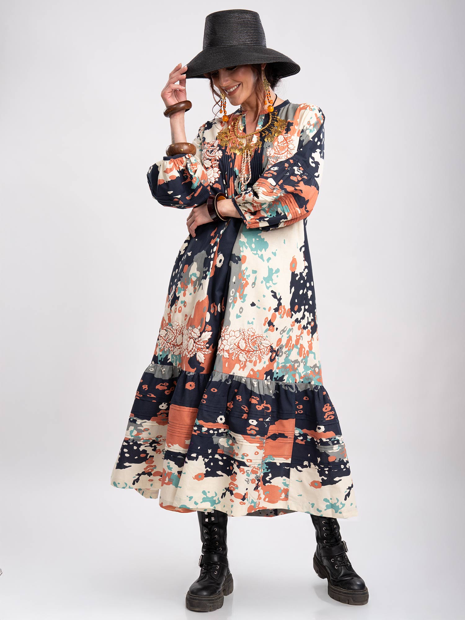 Mehraab Cotton Print Dress