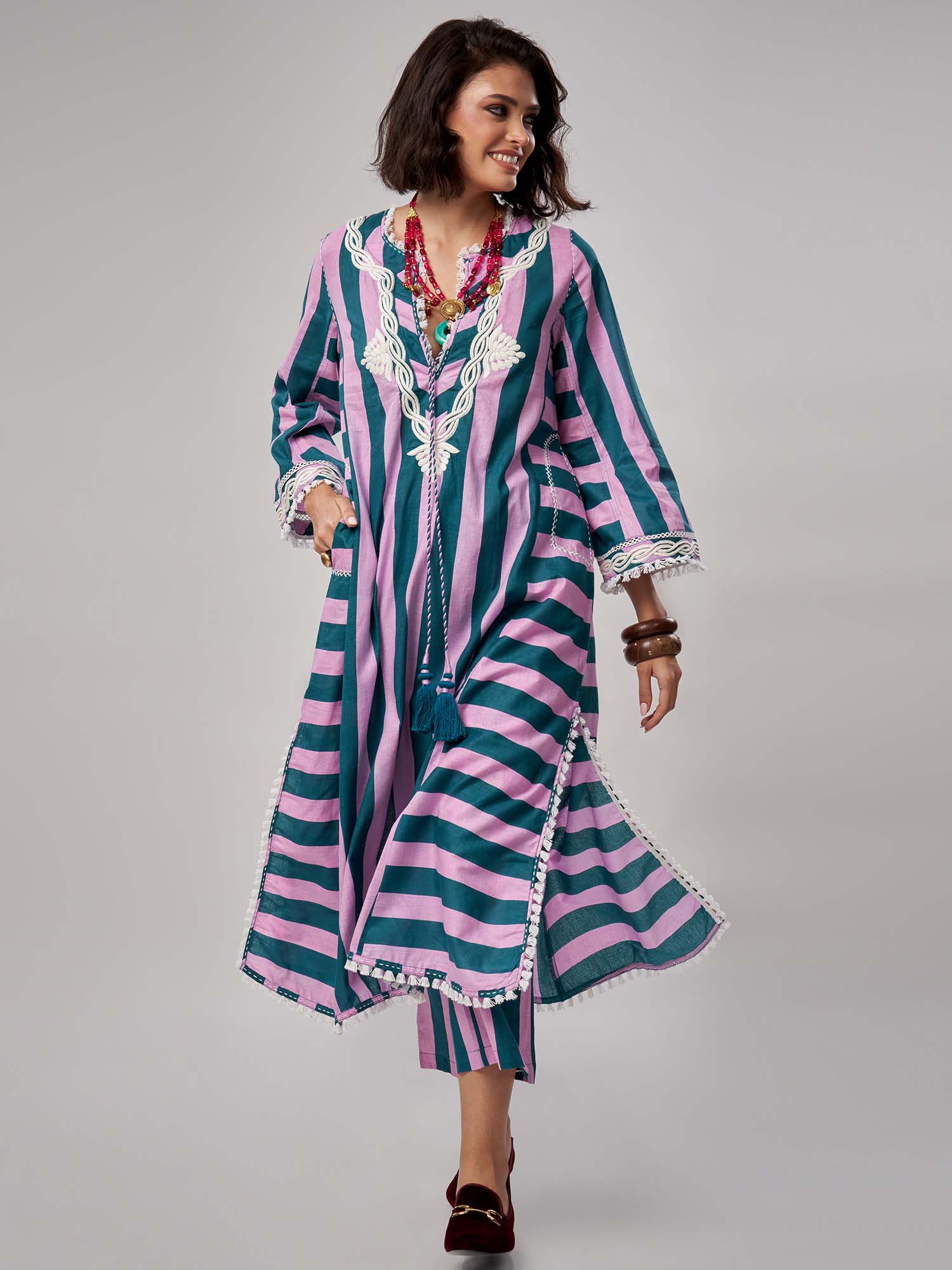 Nour-el-Nil Cotton Kaftan