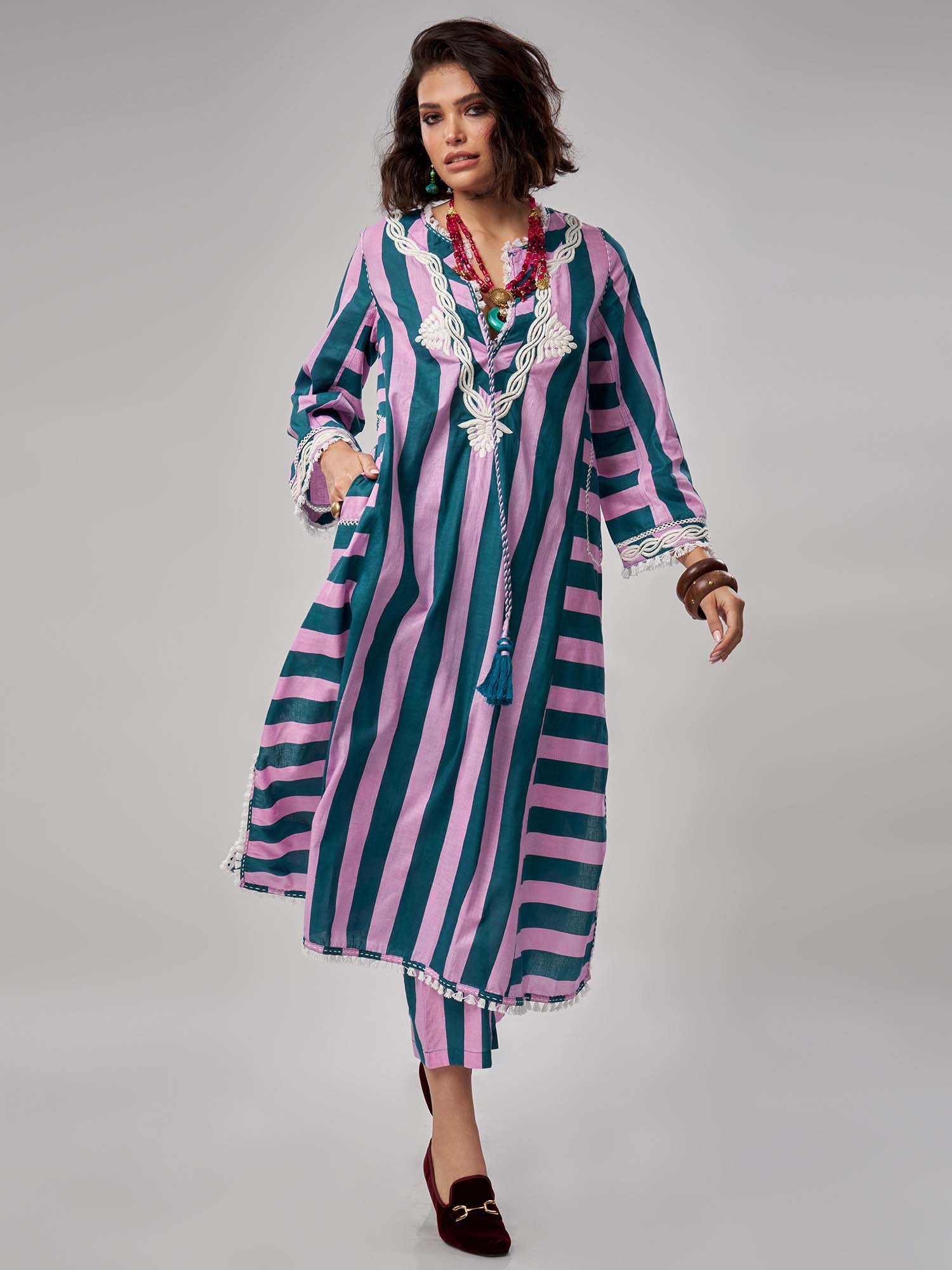 Nour-el-Nil Cotton Kaftan