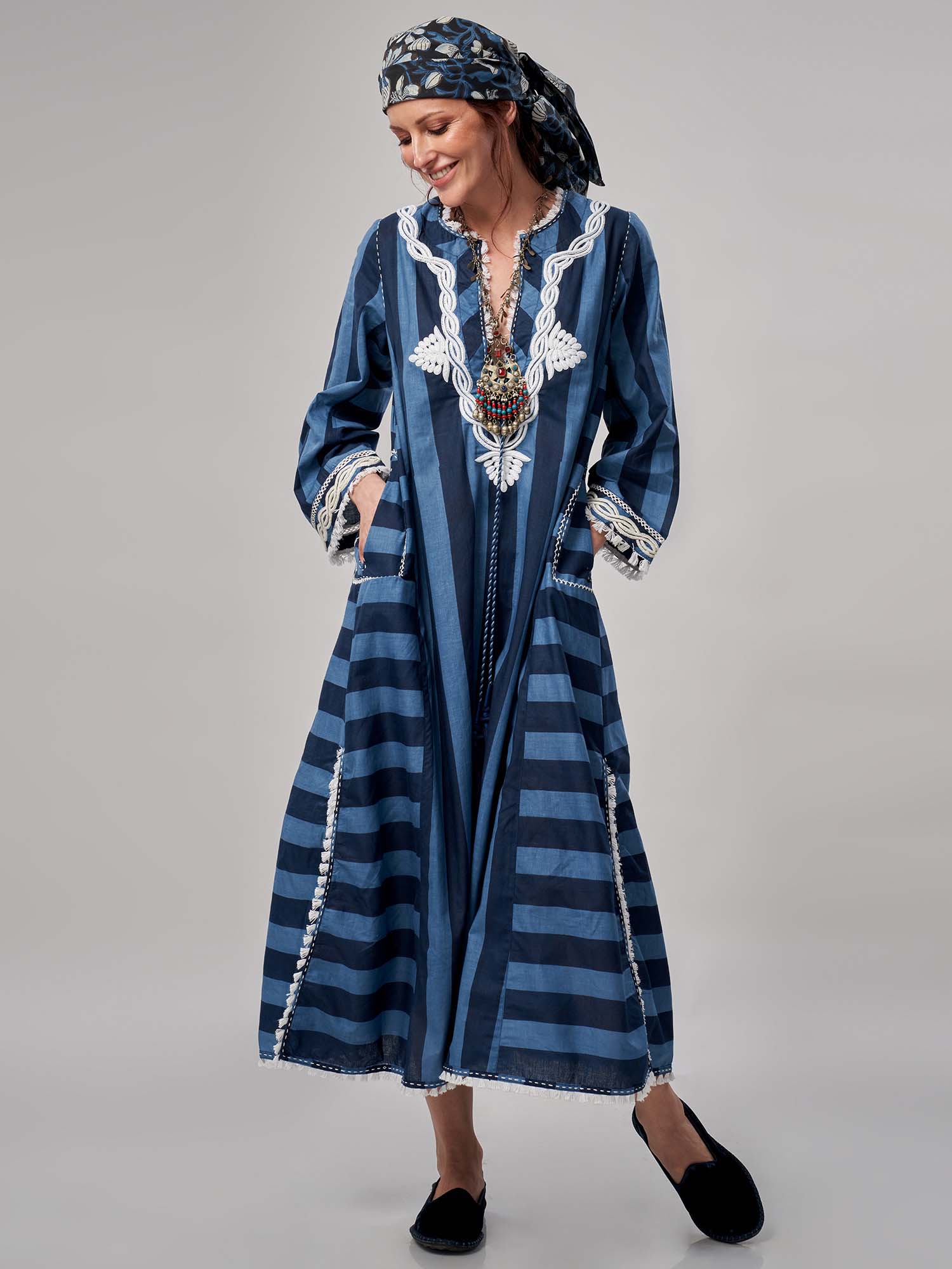 Nour-el-Nil Cotton Kaftan