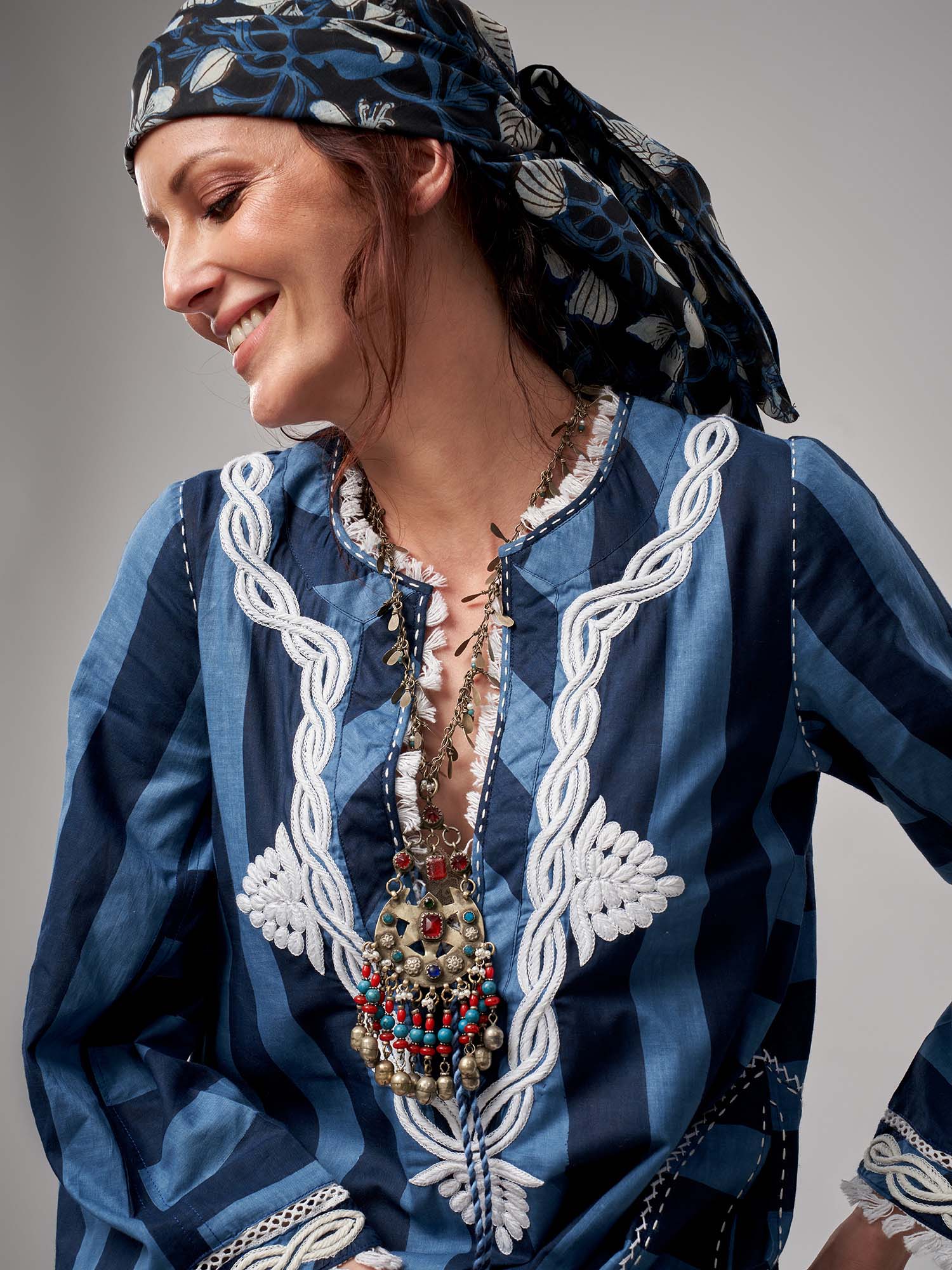 Nour-el-Nil Cotton Kaftan