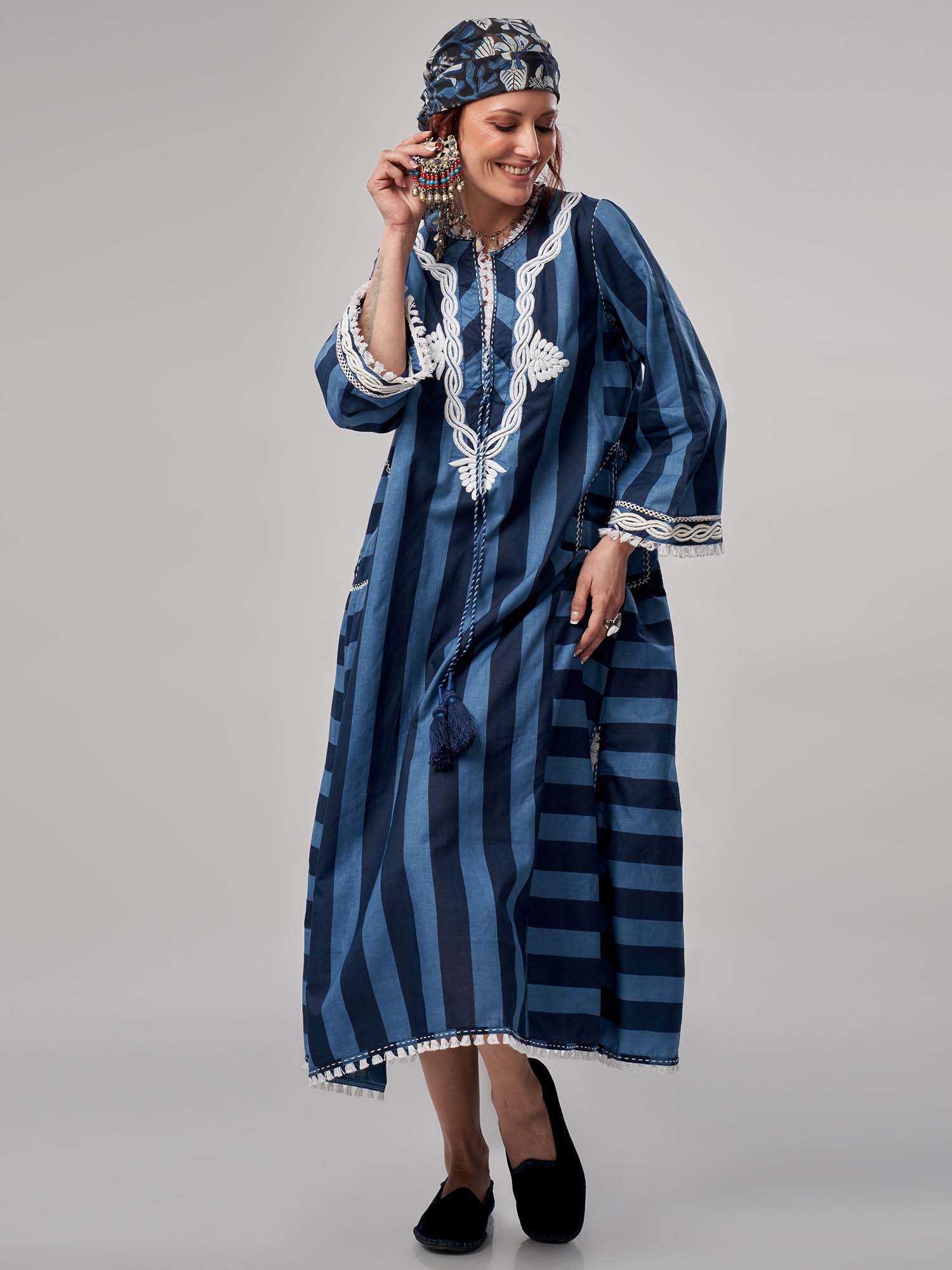 Nour-el-Nil Cotton Kaftan
