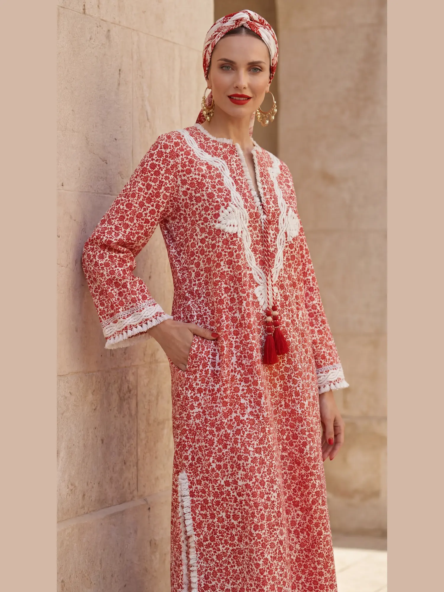 Nour-el-Nil Cotton Kaftan