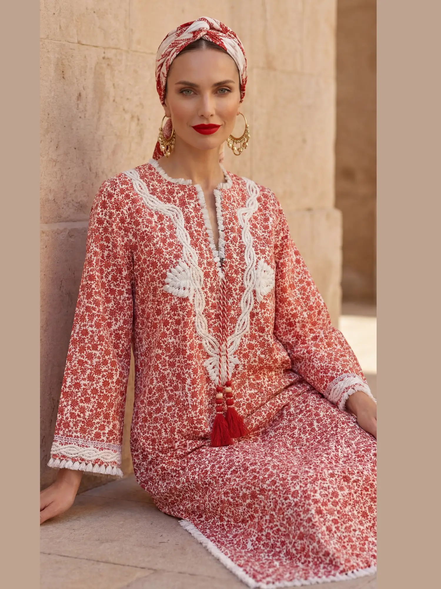 Nour-el-Nil Cotton Kaftan